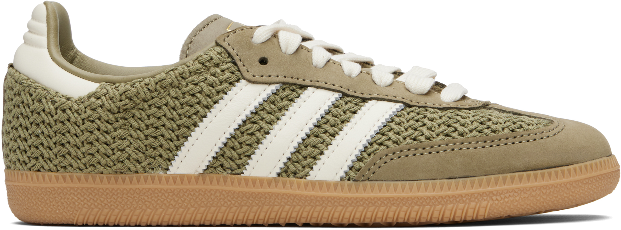 Green & Off-White Samba OG Sneakers