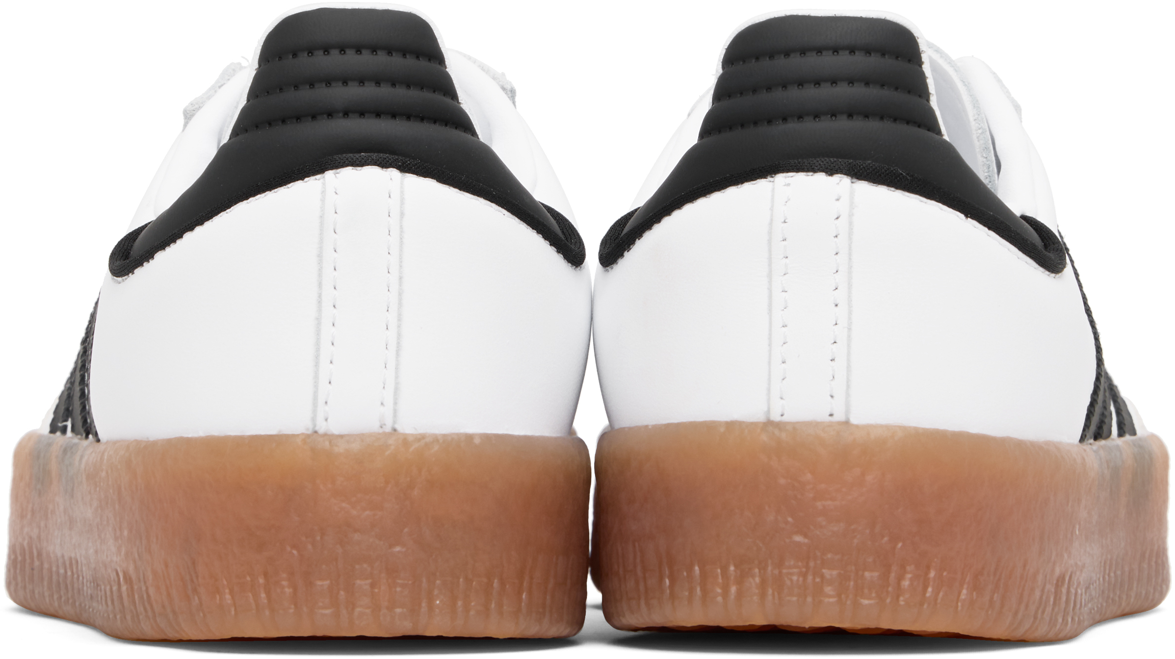 Adidas Originals Adidas Womens White Night Indigo Gum Samba Og Logo-print Leather Low-top Trainers