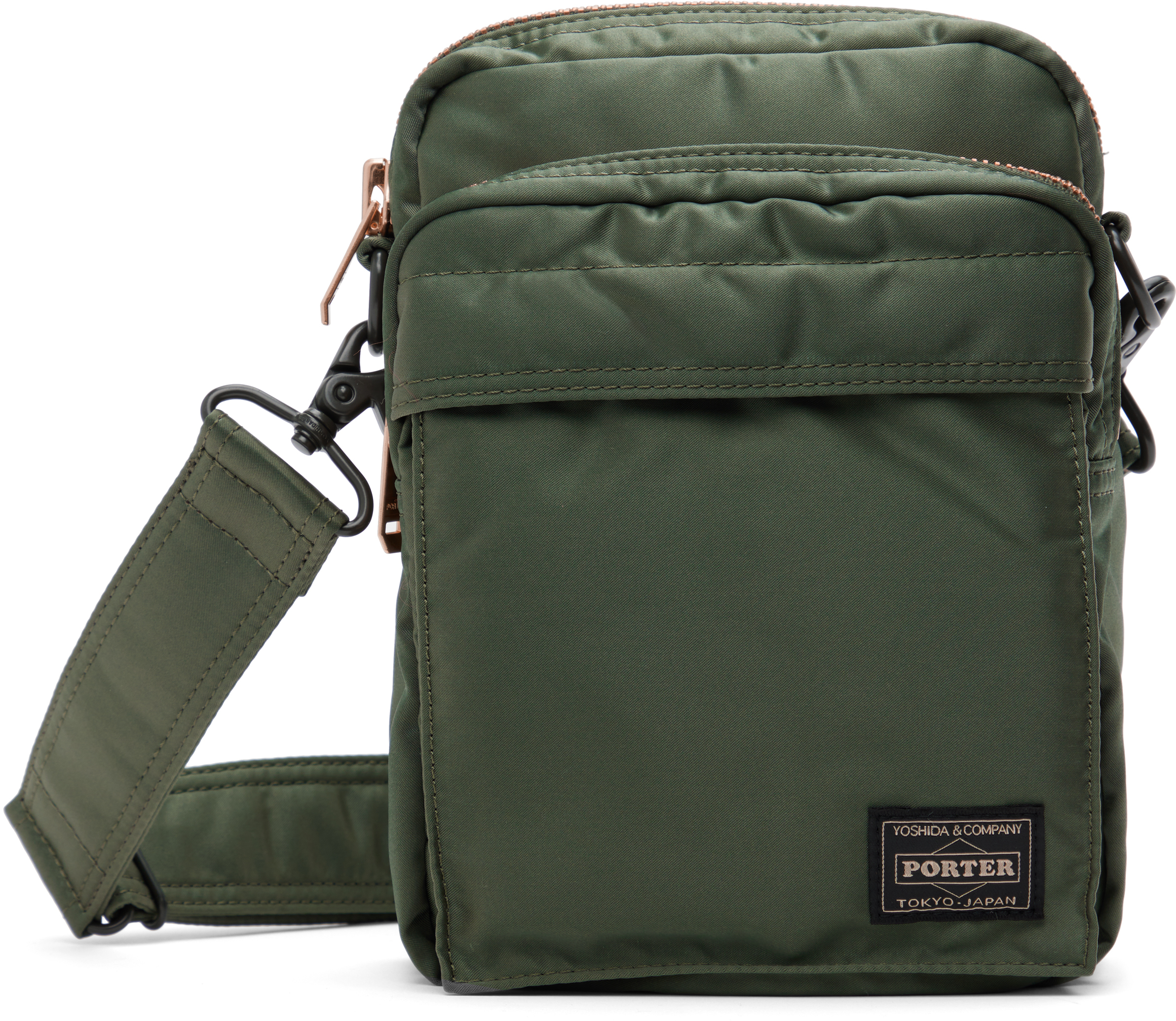 PORTER - Yoshida & Co: Khaki Tanker Vertical Bag | SSENSE