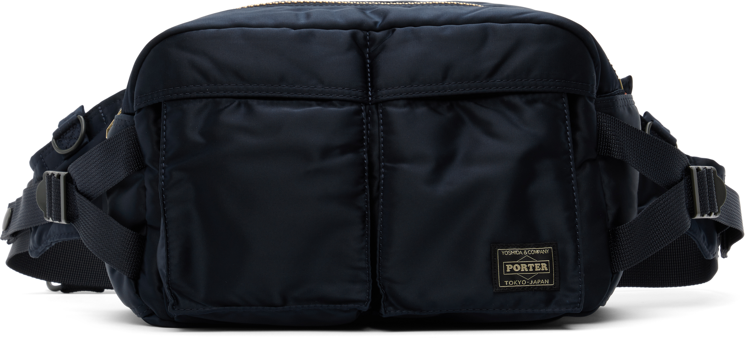 PORTER - Yoshida & Co: Navy Tanker Hip Belt Bag | SSENSE