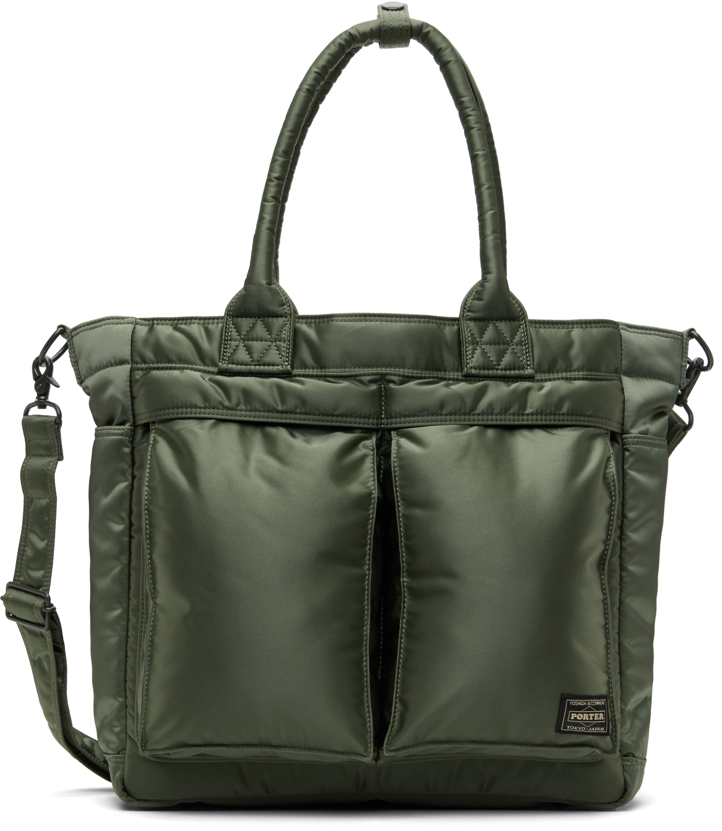 PORTER - Yoshida & Co: Khaki Tanker Large Tote | SSENSE