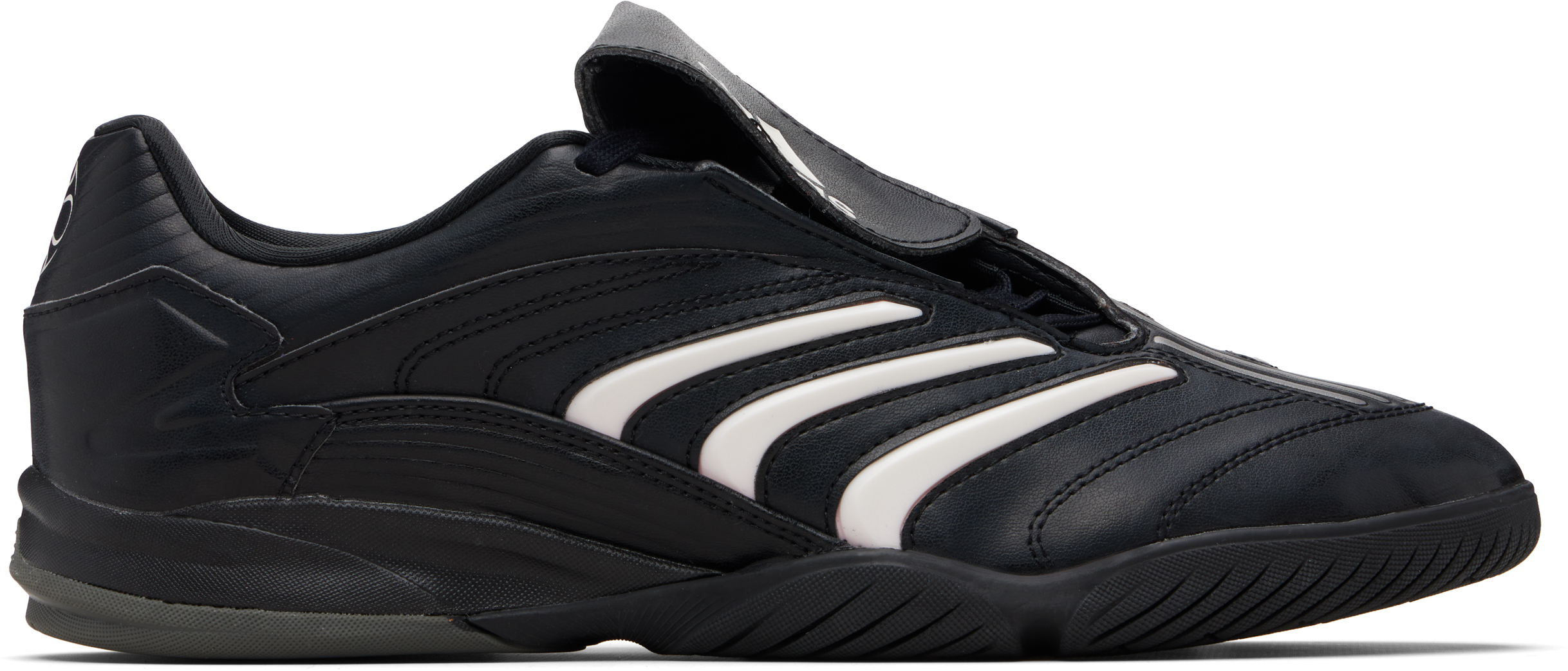 Black Faux-Leather Predator Sala Sneakers by adidas Originals on Sale