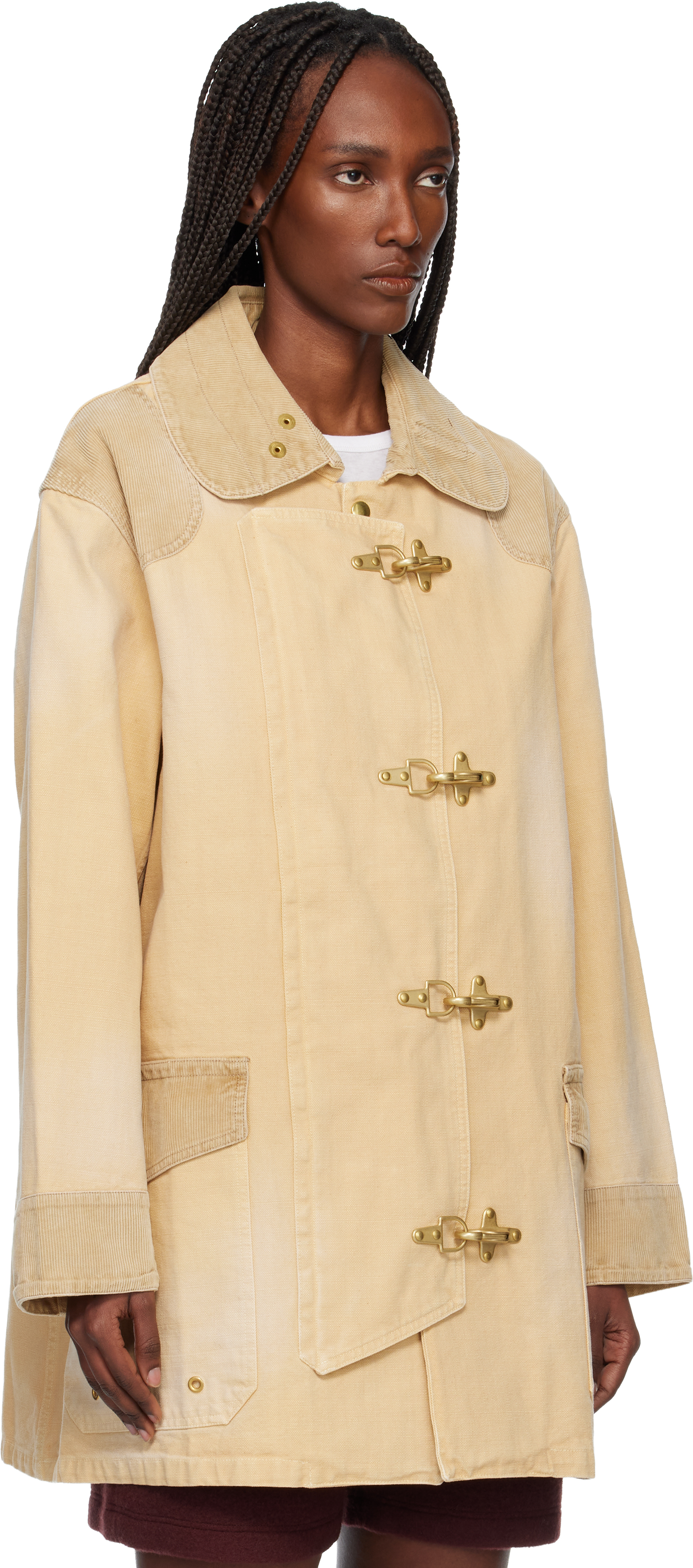Wales Bonner Beige 'the Sierra' Coat In Neutral