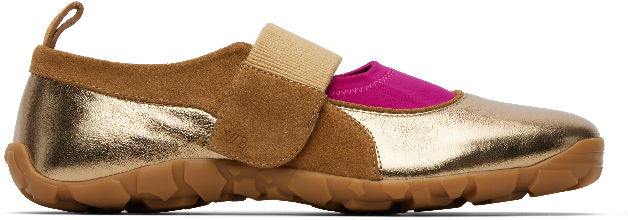 Gold Jewel Mary Jane Sneakers by Wales Bonner on Sale