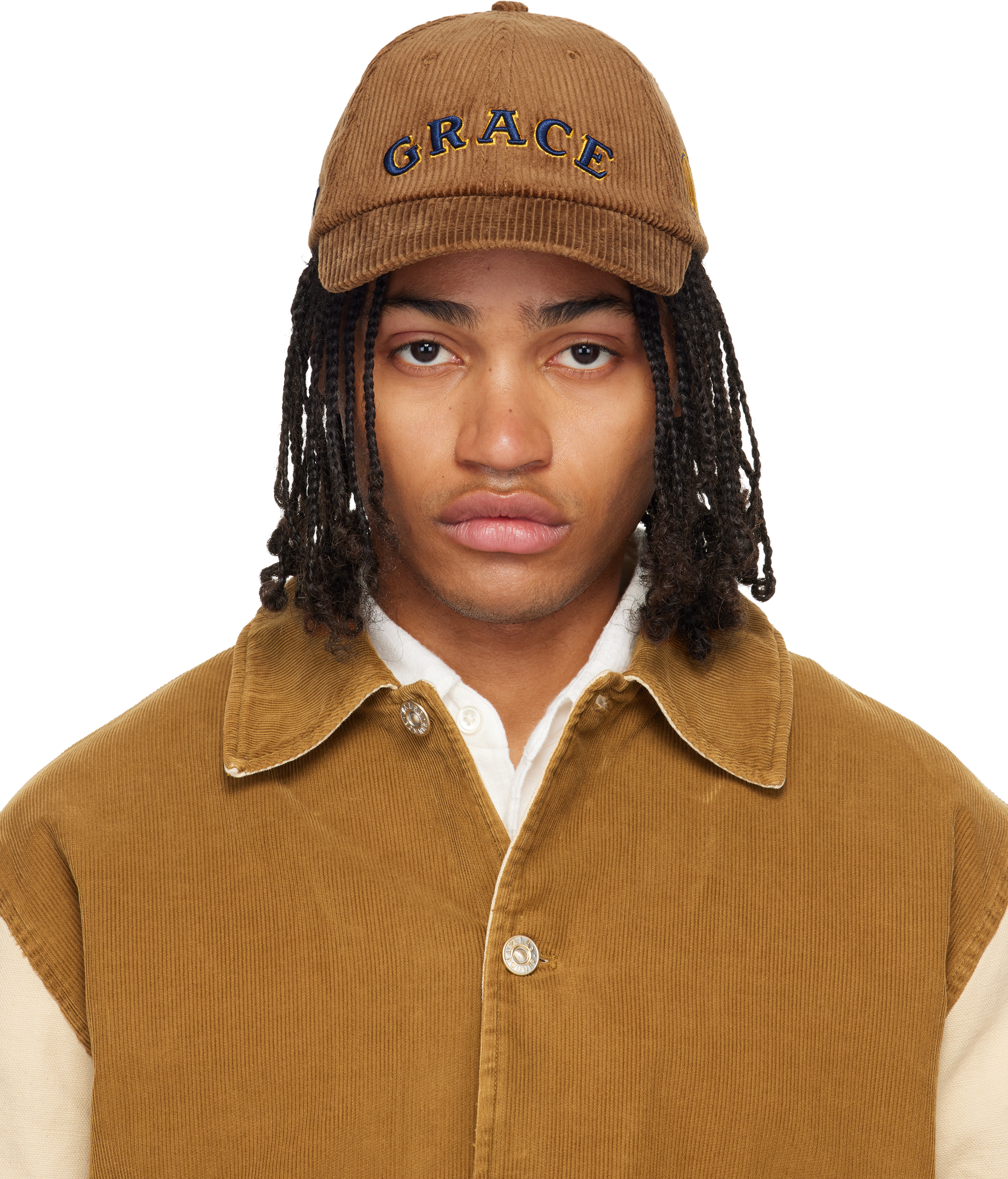 Wales Bonnerのタン Grace コーデュロイ キャップがセール中
