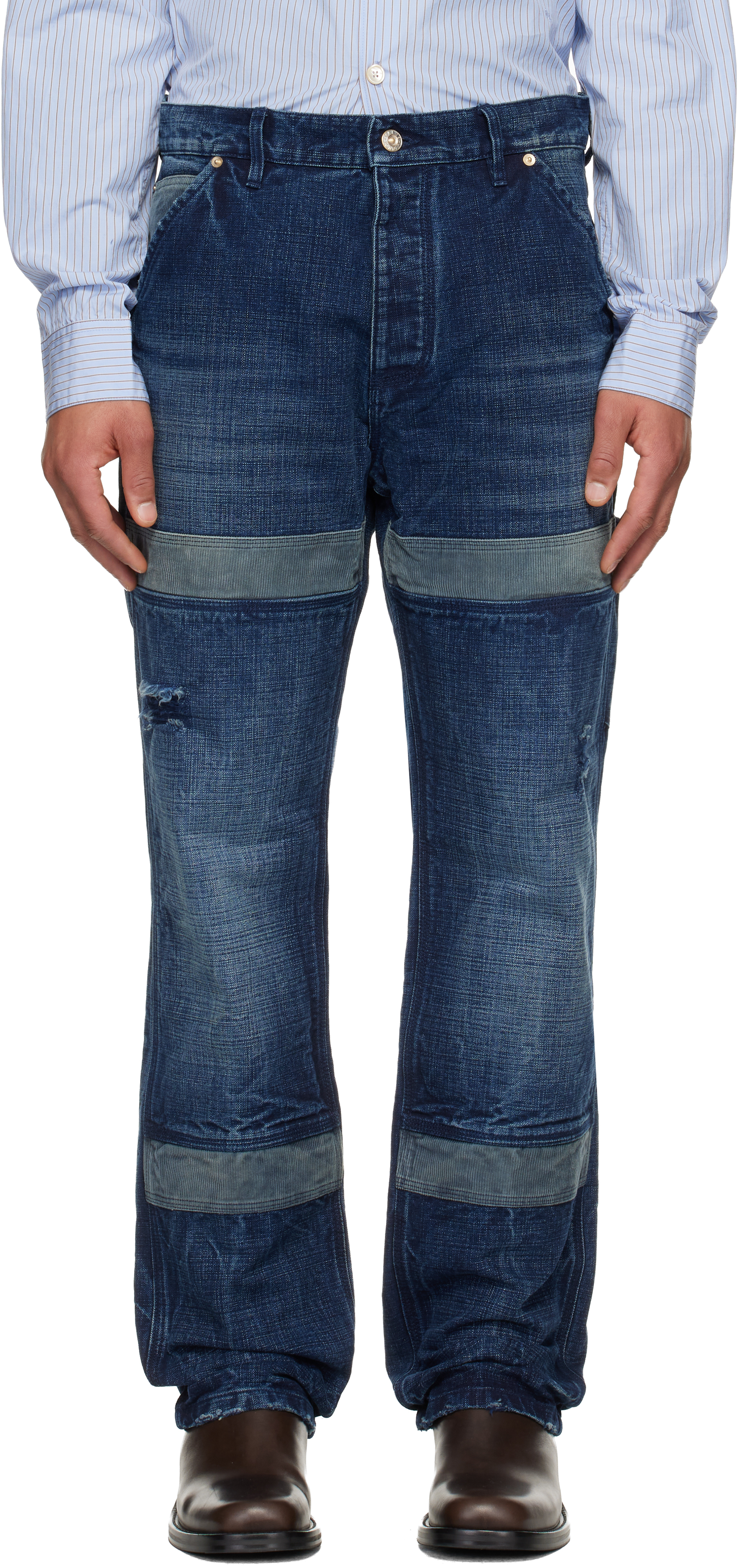 Blue 'The Sierra' Jeans by Wales Bonner on Sale