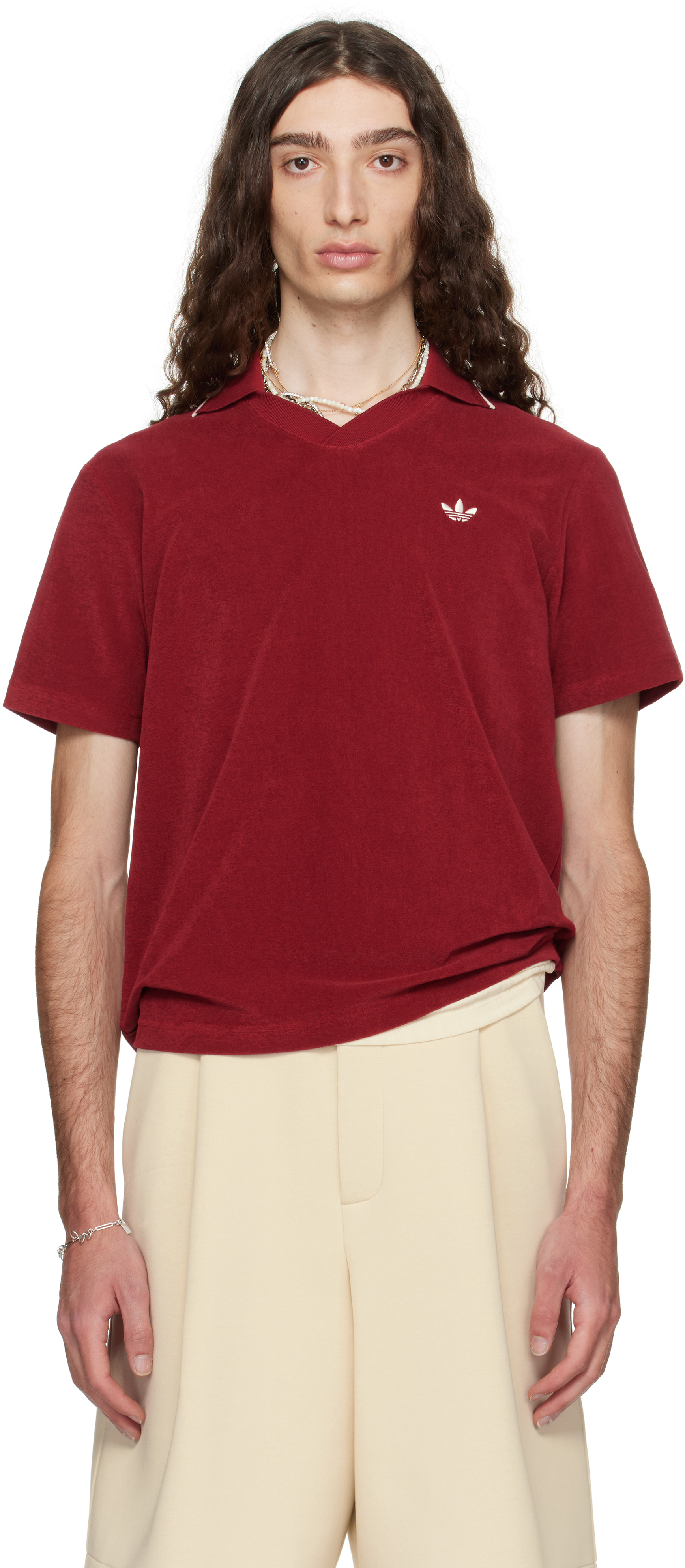 wales bonner ポロシャツ 24ss Adidas x Wales Bonner ポロシャツ | ブルー | FARFETCH JP