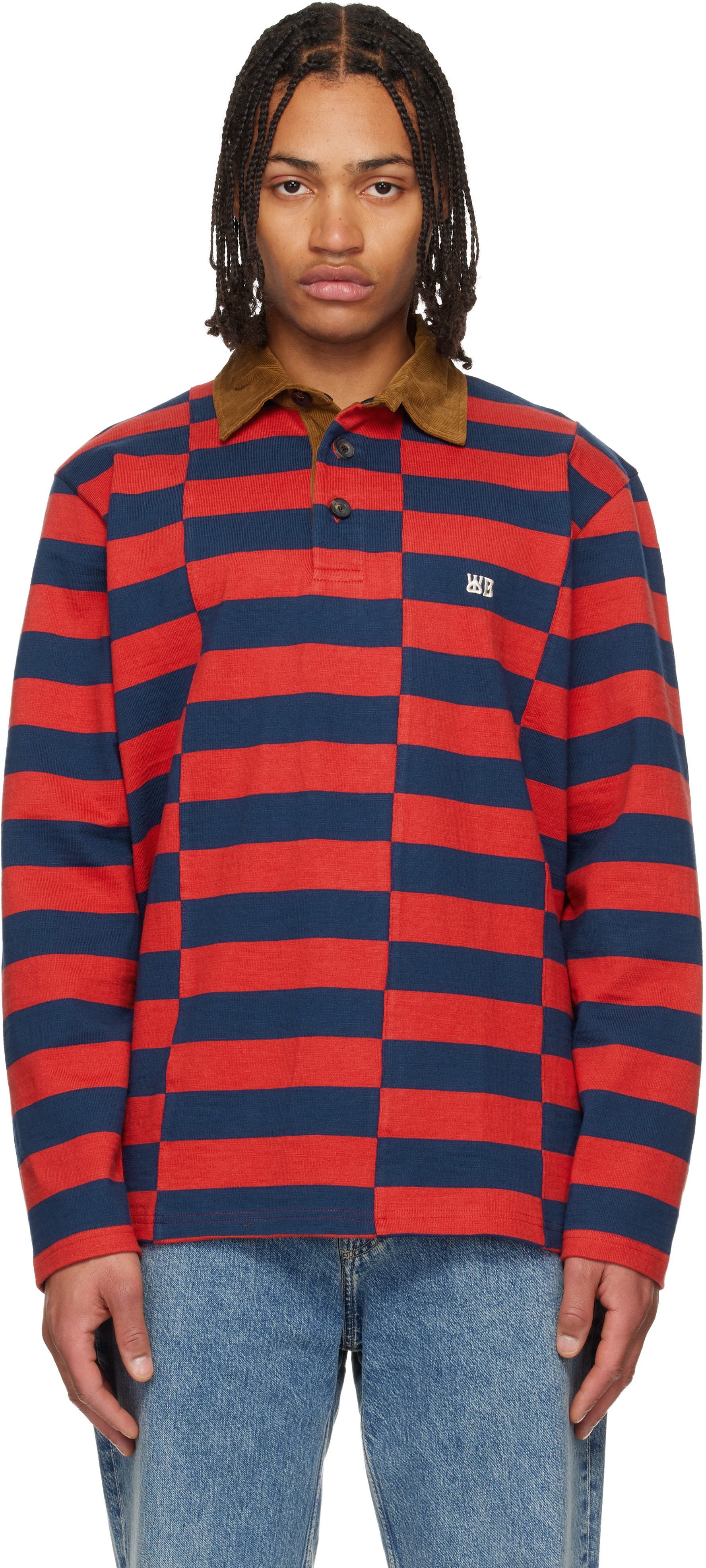 Wales Bonnerのレッド＆ネイビー 'The City' ポロシャツがセール中