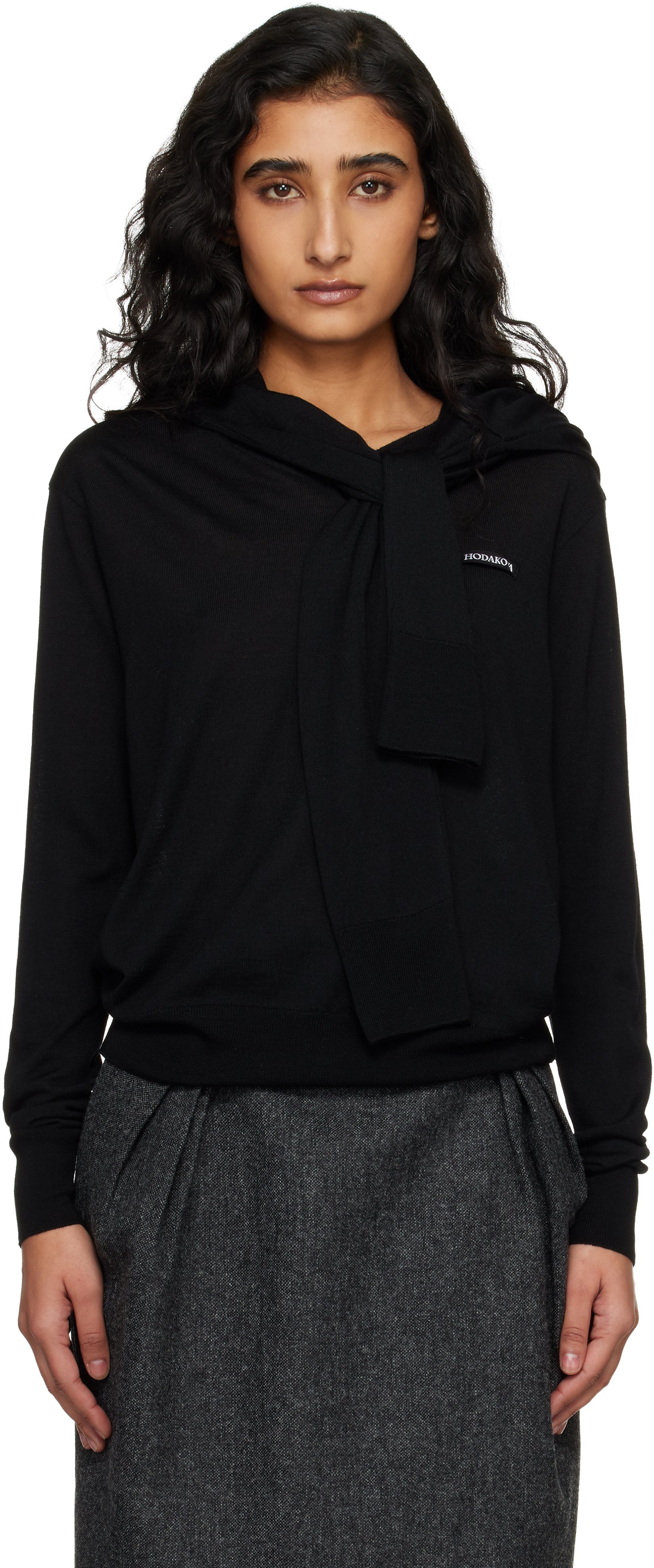 Hodakova Double Sleeve Hoodie In Black