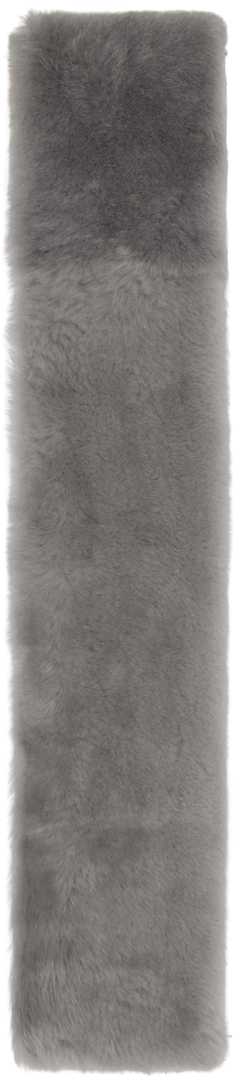 Totême Gray Tuxedo Shearling Scarf