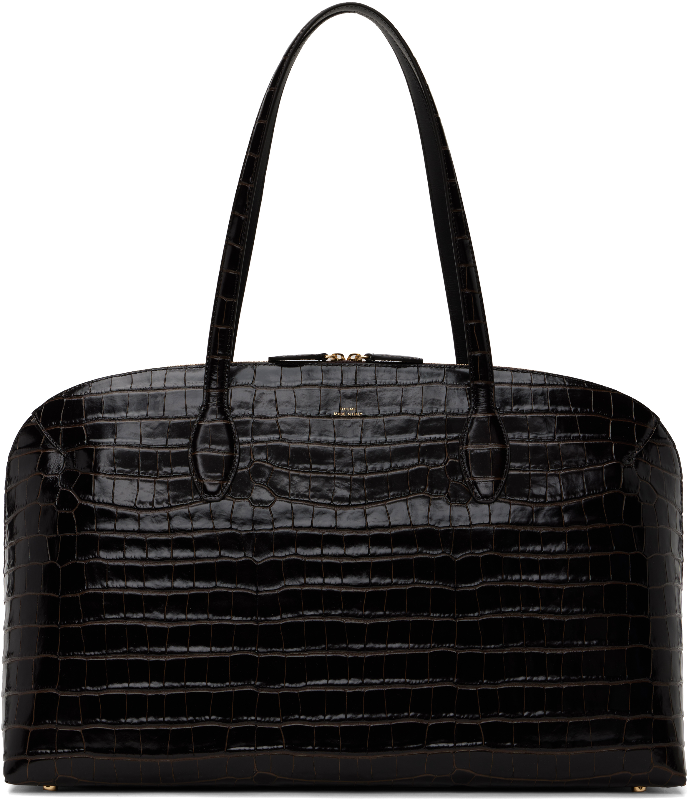 【関税込み】TOTEME ブラウン Day クロコエンボス トートバッグ TOTEME: ブラウン Day クロコエンボス トートバッグ | SSENSE 日本