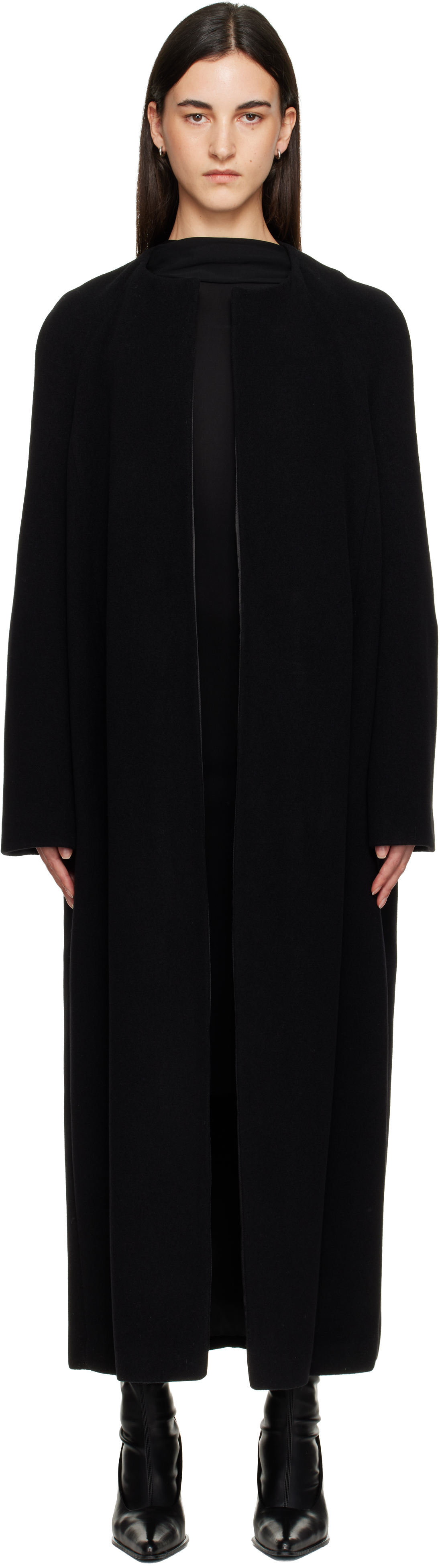 Totême Black Bell-sleeve Coat