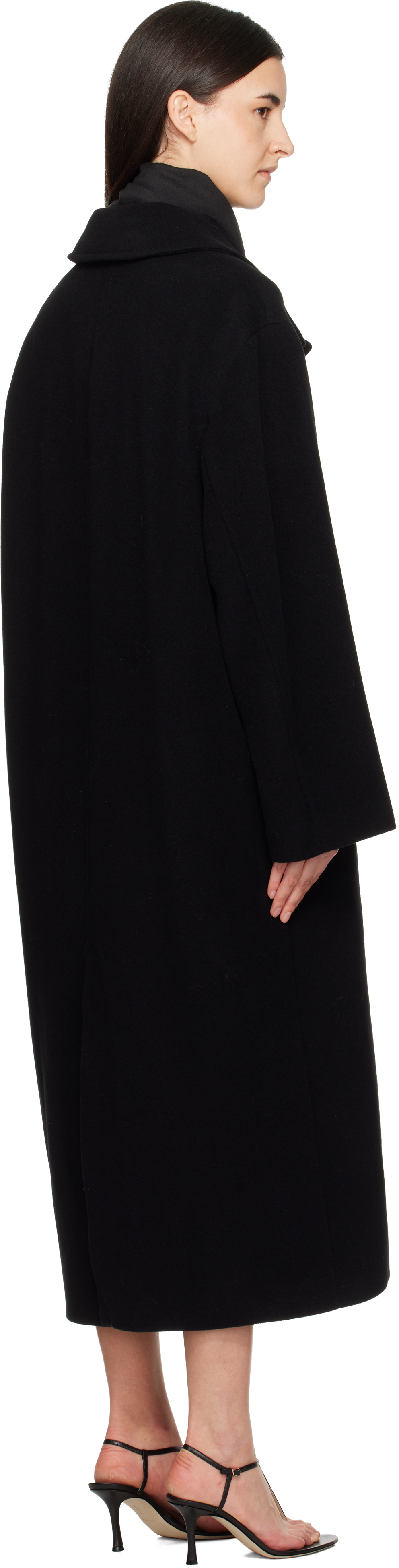 Totême Black Shield Coat In Black