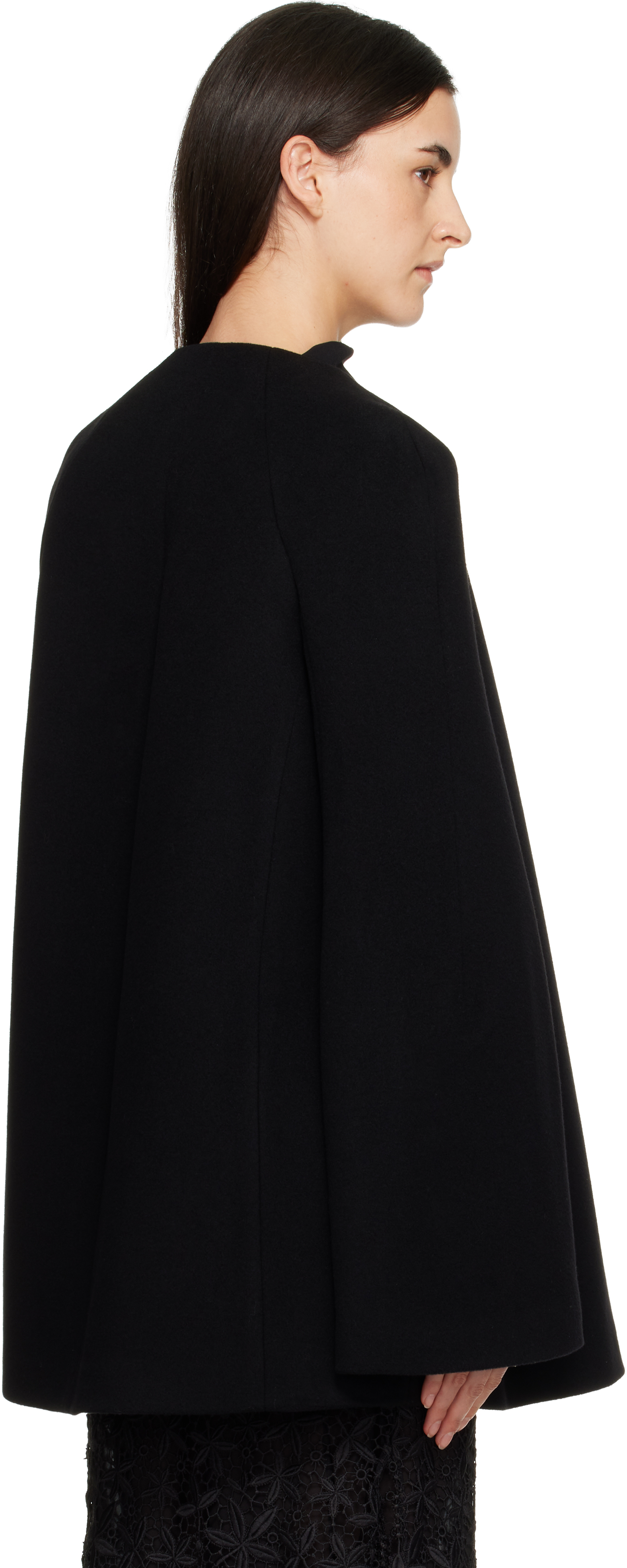 Totême Black Bell-sleeve Jacket In Black