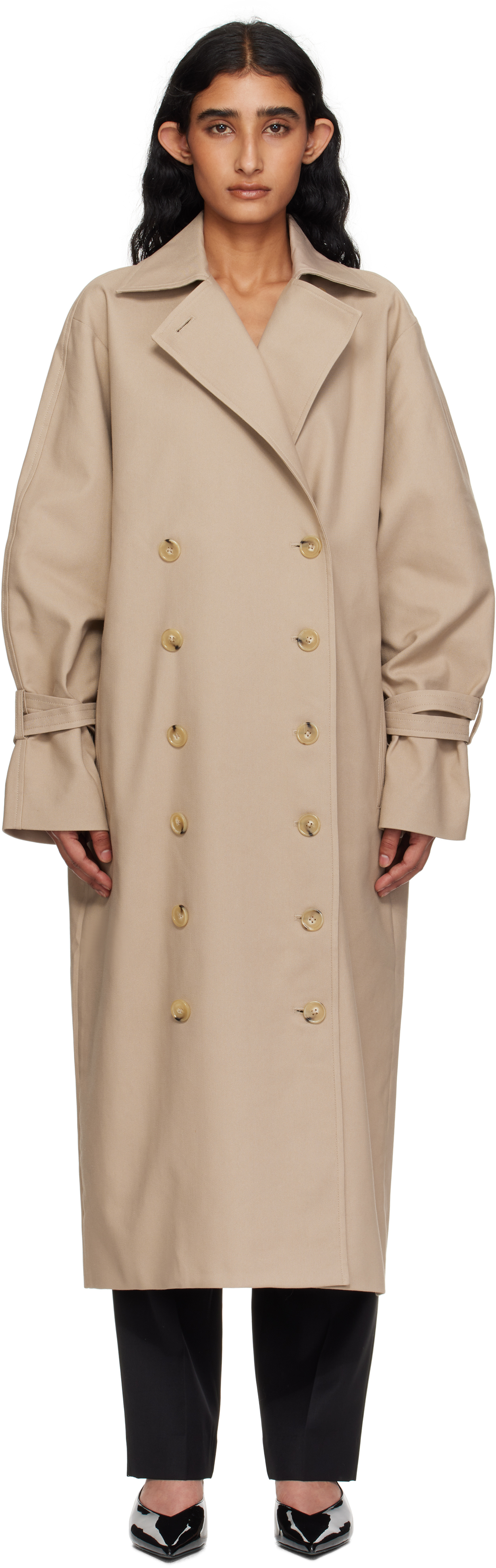 Beige Signature Trench Coat