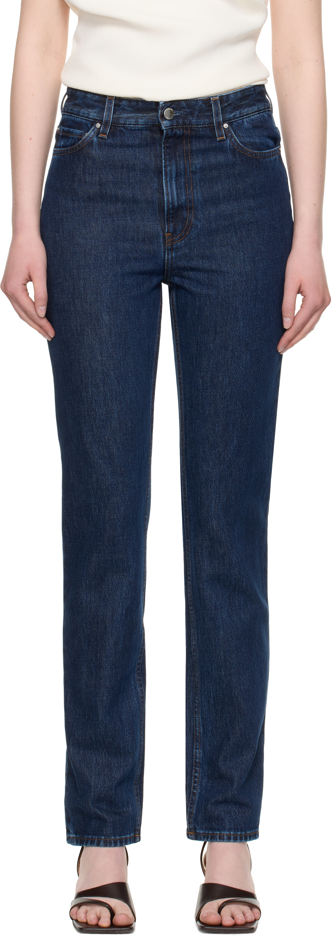 Indigo High Slim Jeans