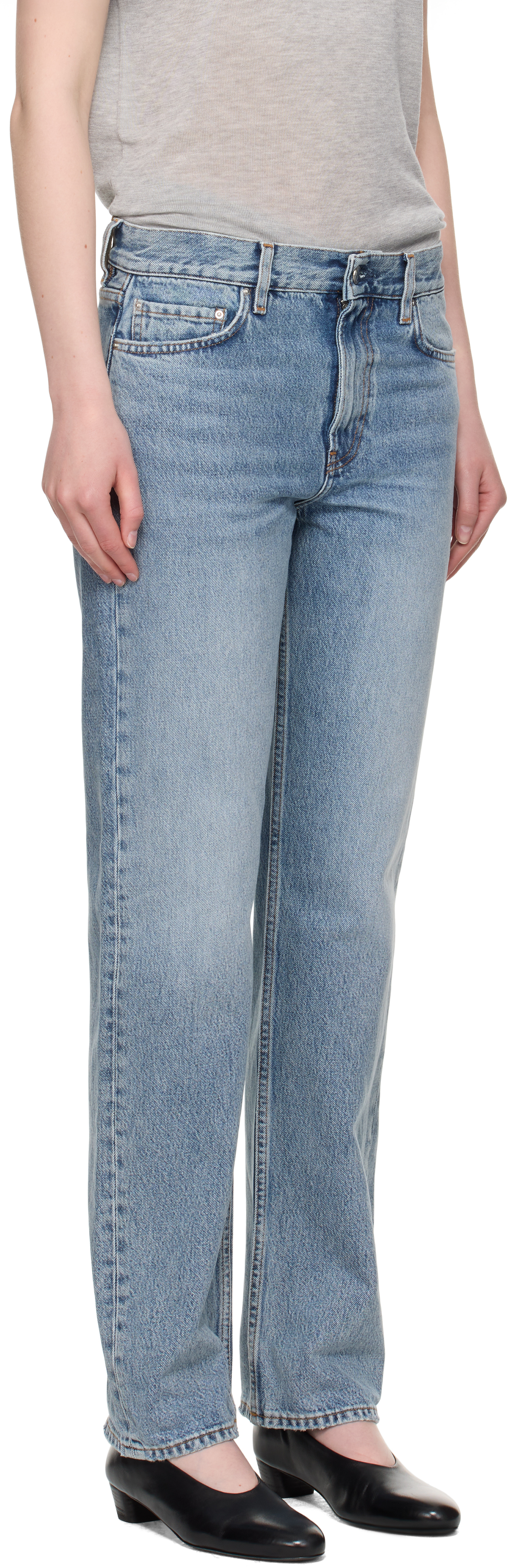 Totême Blue Low Straight Jeans