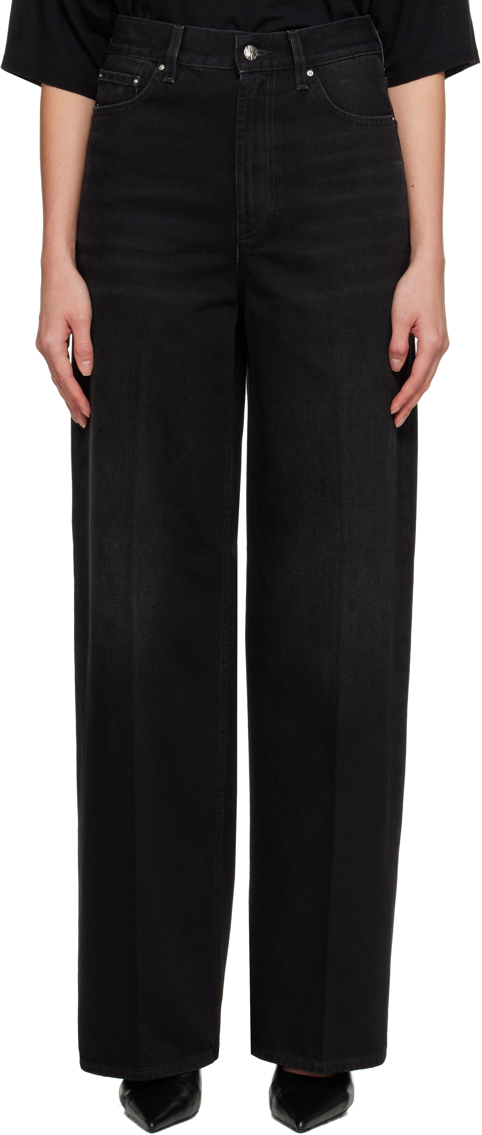 Totême Black Wide Leg Jeans