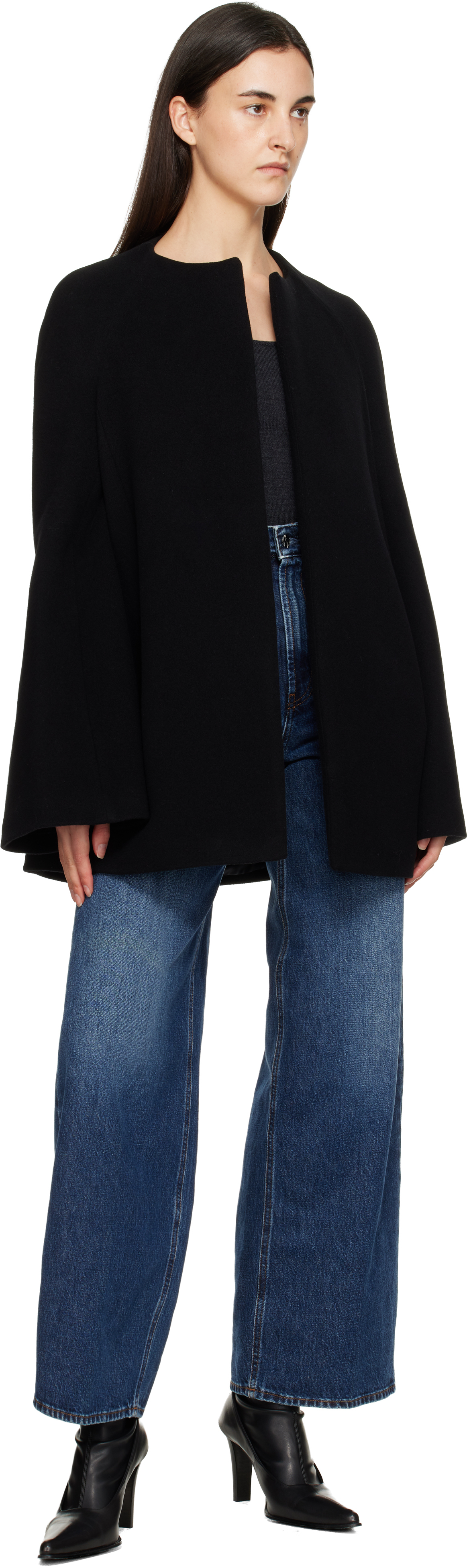 Totême Blue Wide Leg Jeans In Blue