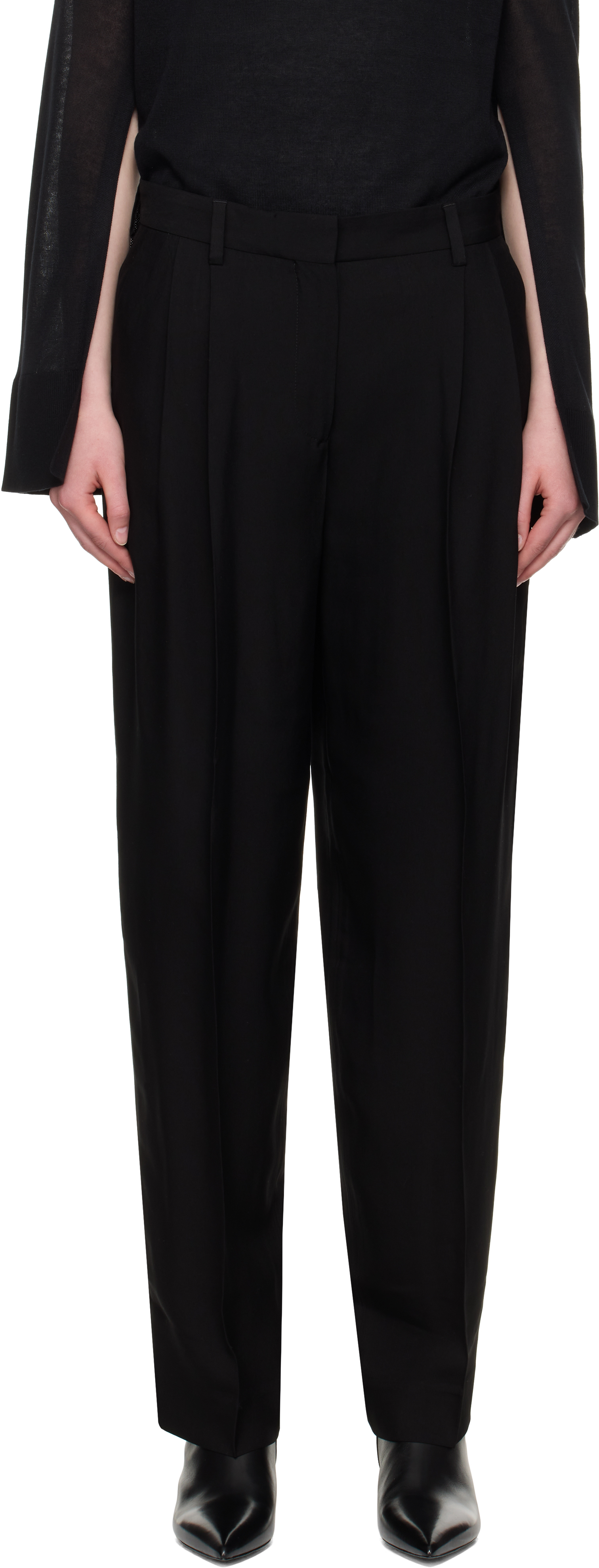 totme-black-double-pleat-
