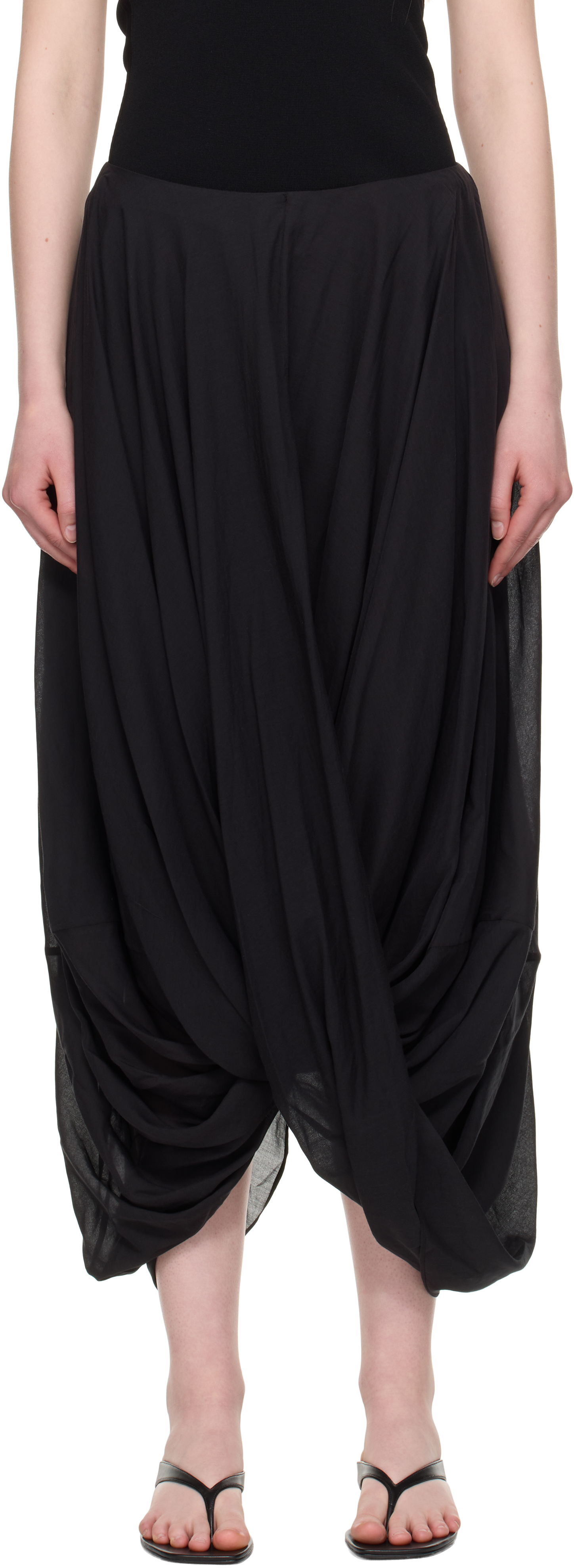 Totême Cocoon Skirt In Black