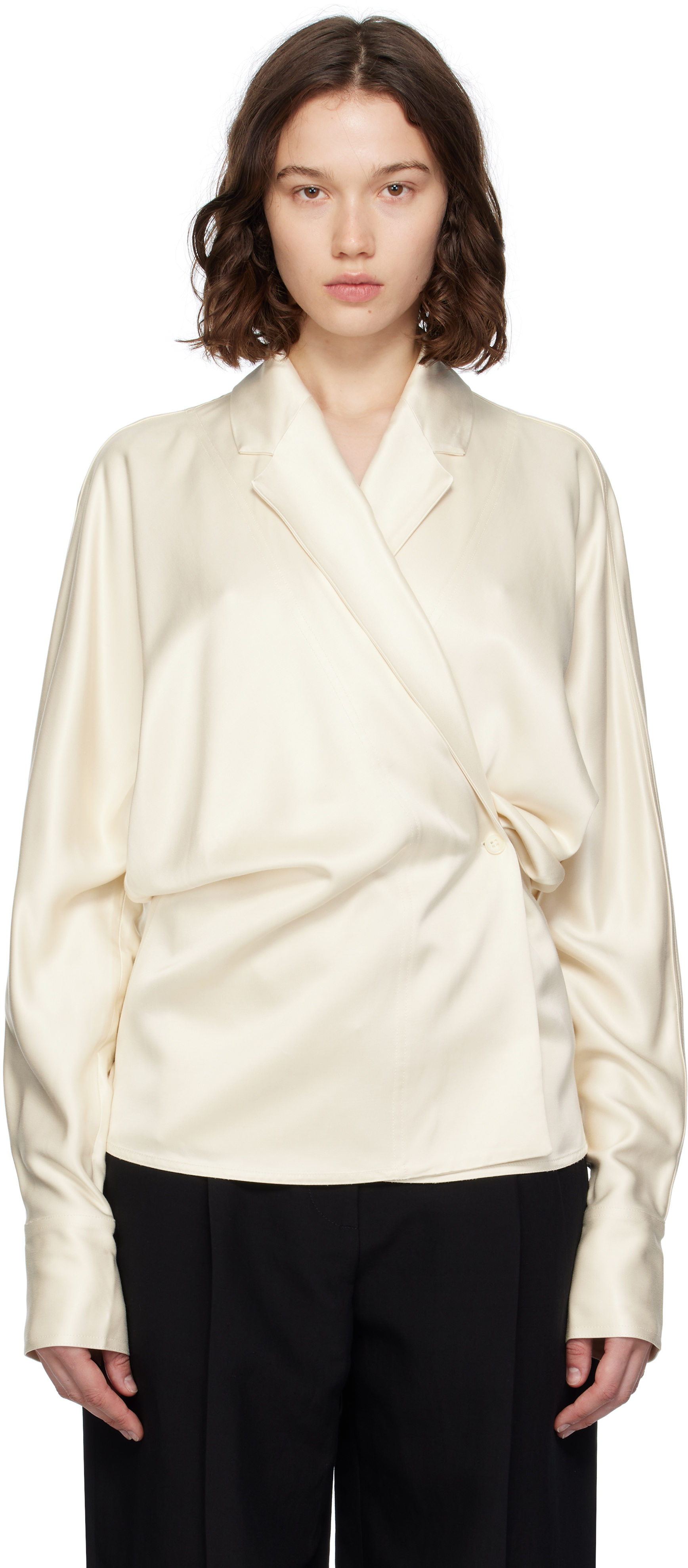 Totême Off-white Wrap Blouse