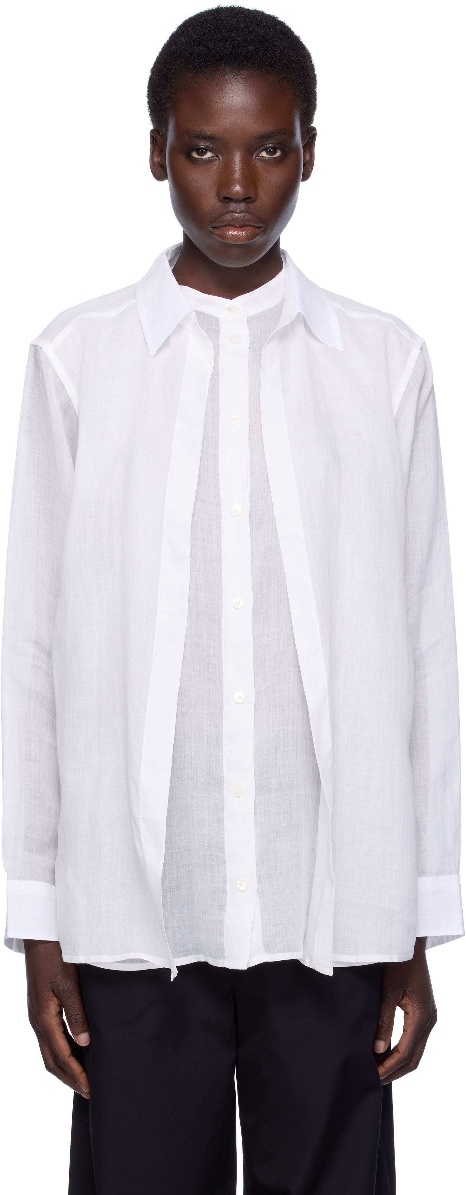 Black Double Collar Shirt