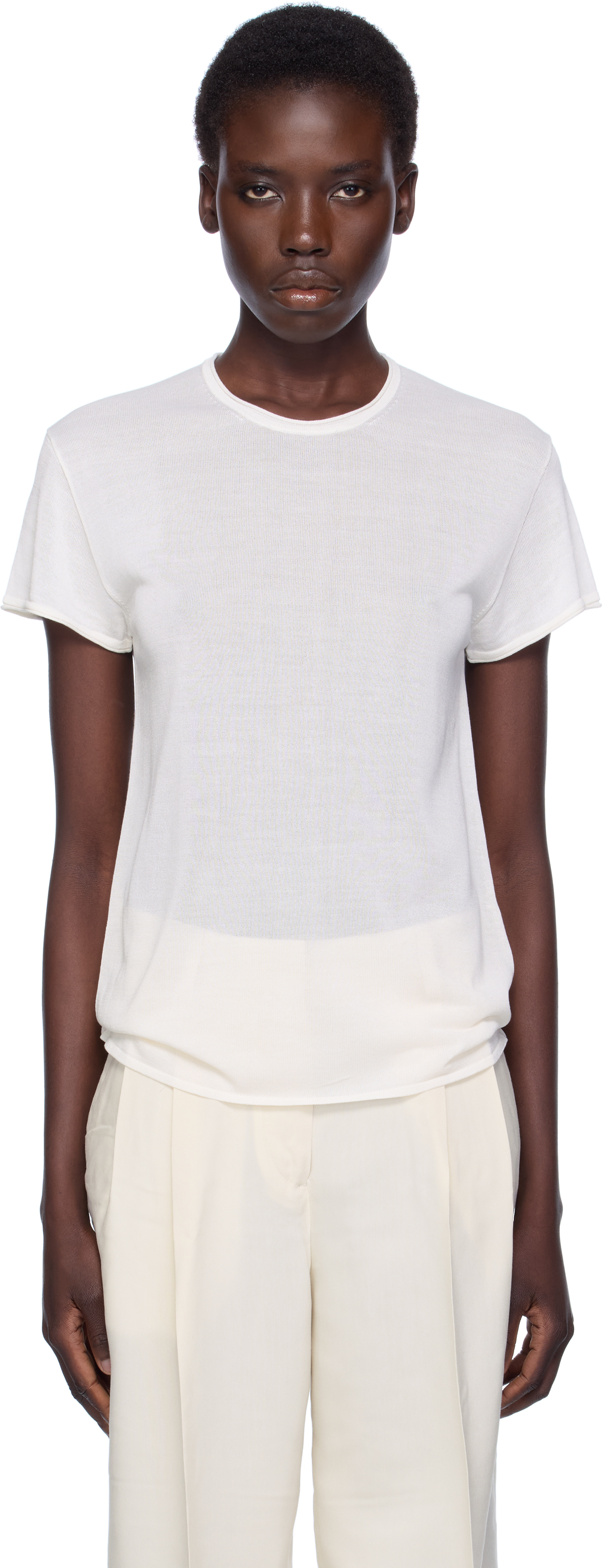 Off-White Silk T-shirt