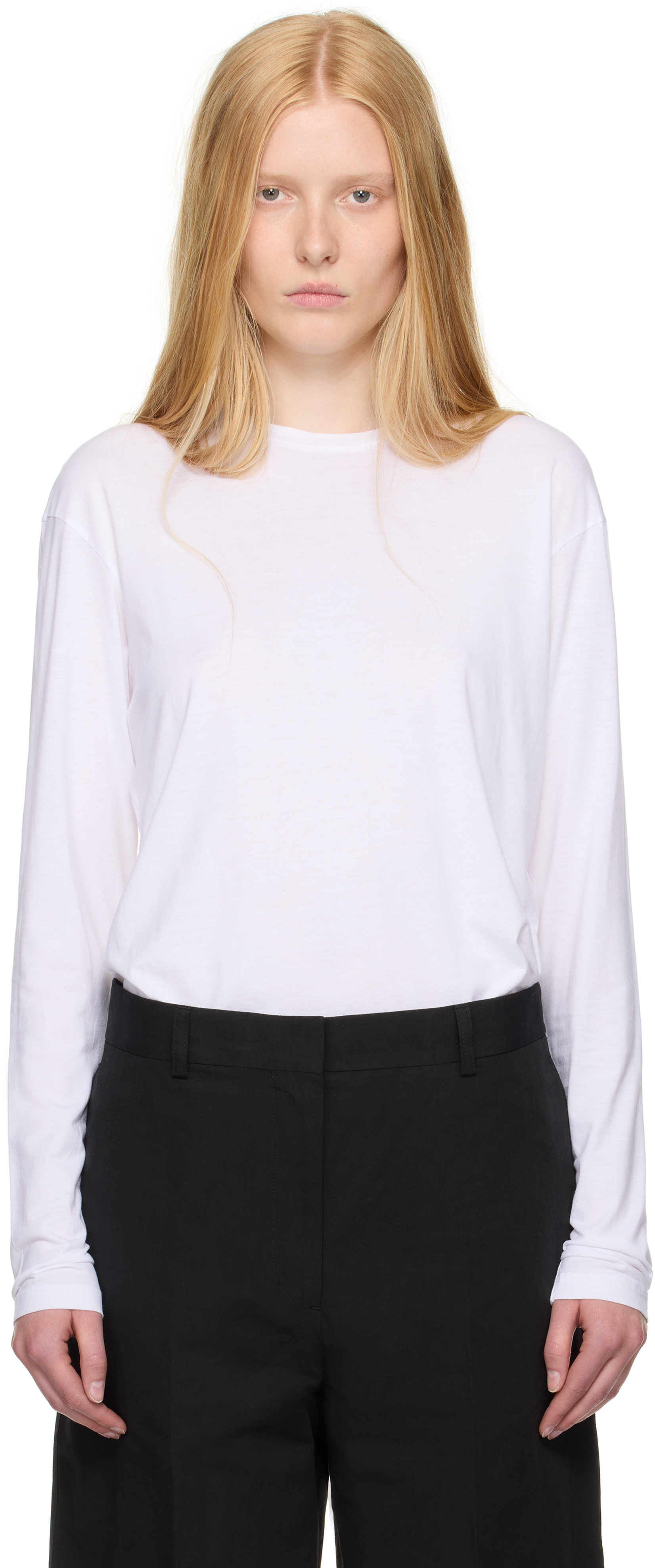 White Classic Long-Sleeve T-shirt