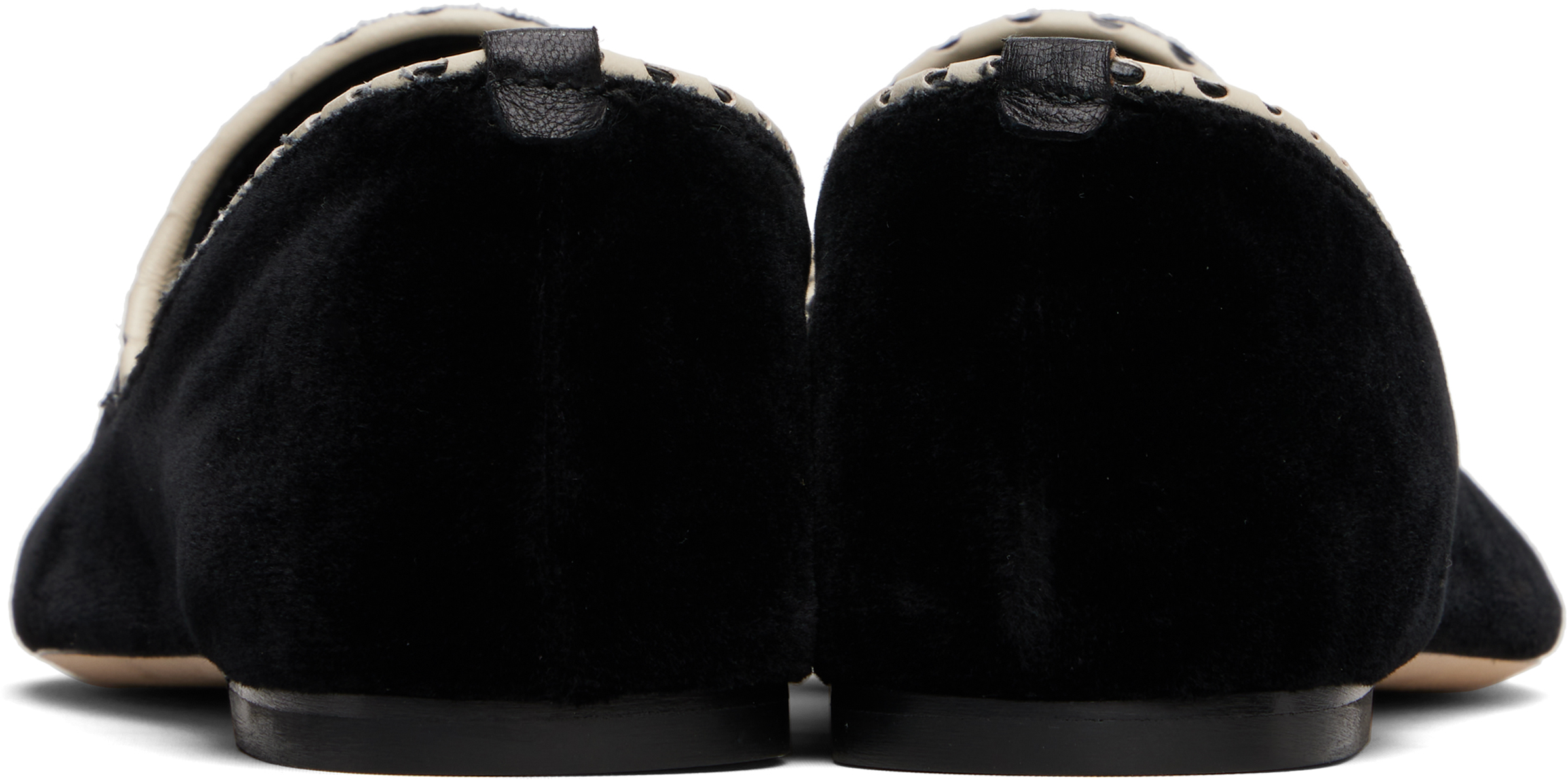 Shop Totême Black Velvet Venetian Slippers