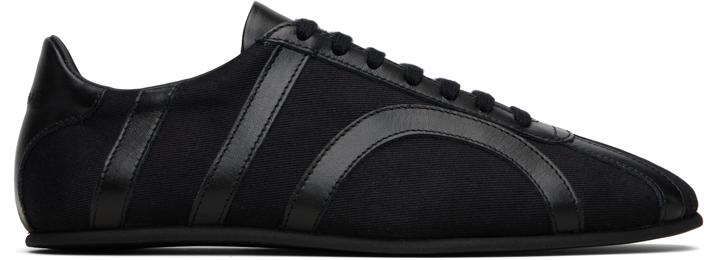 Totême Black Canvas Sneakers