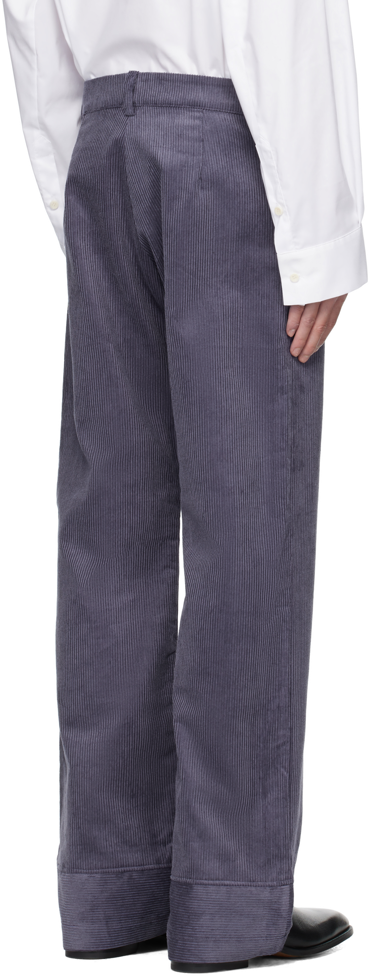 Av Vattev Purple Boot Cut Cuff Trousers In Purple