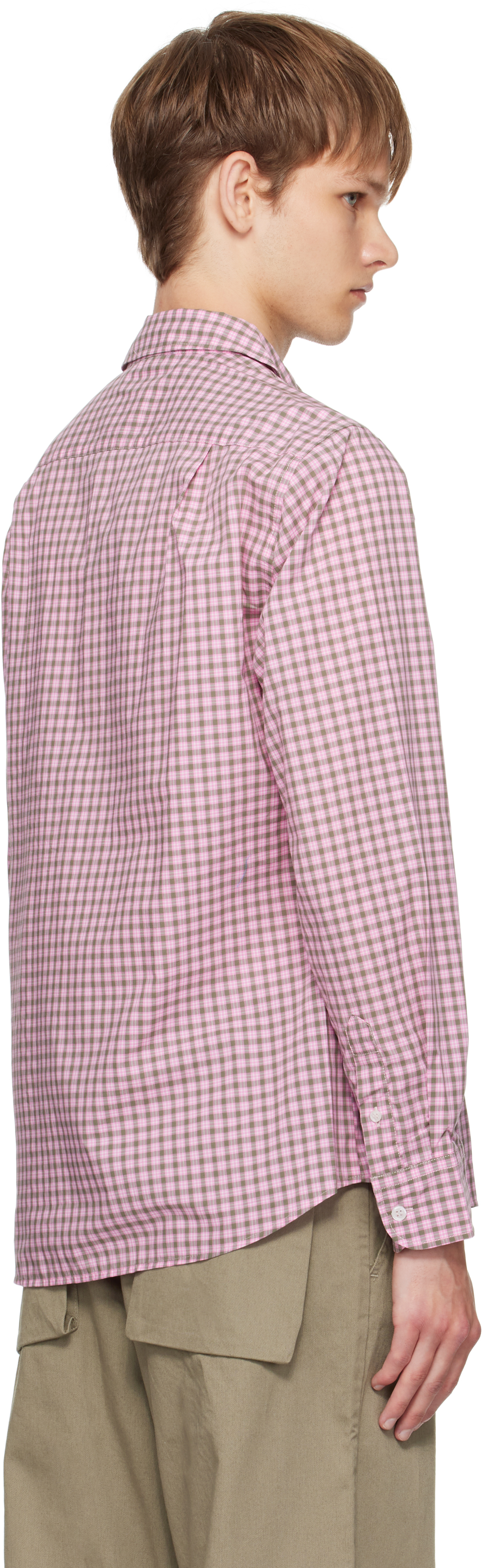 Gimaguas Pink & Green Jeremy Ls Shirt In Pink