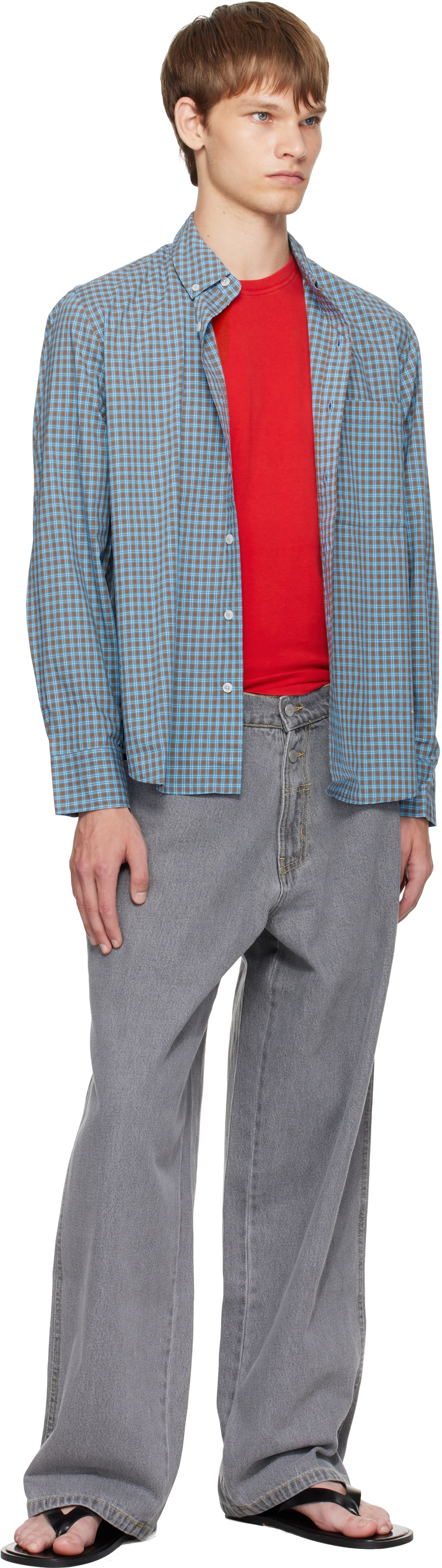Gimaguas Blue & Brown Jeremy Ls Shirt In Blue