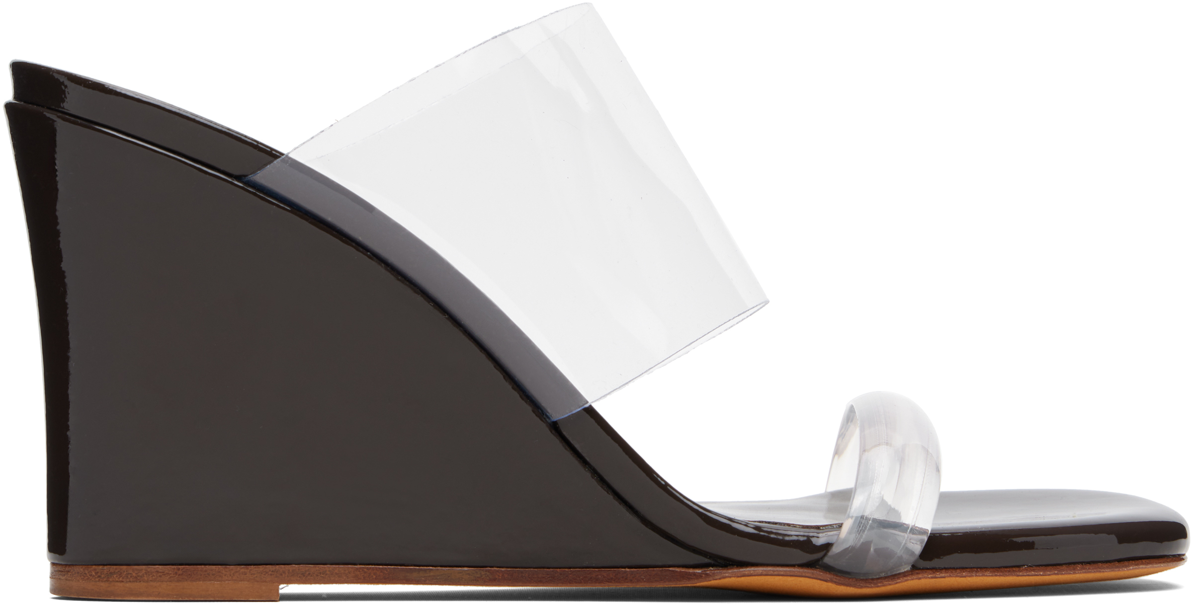 Maryam Nassir Zadeh Ssense Exclusive Brown Olympia Wedge Heeled Sandals In Multi