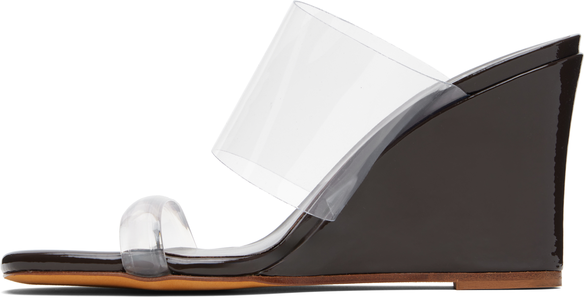 Maryam Nassir Zadeh Ssense Exclusive Brown Olympia Wedge Heeled Sandals In Multi