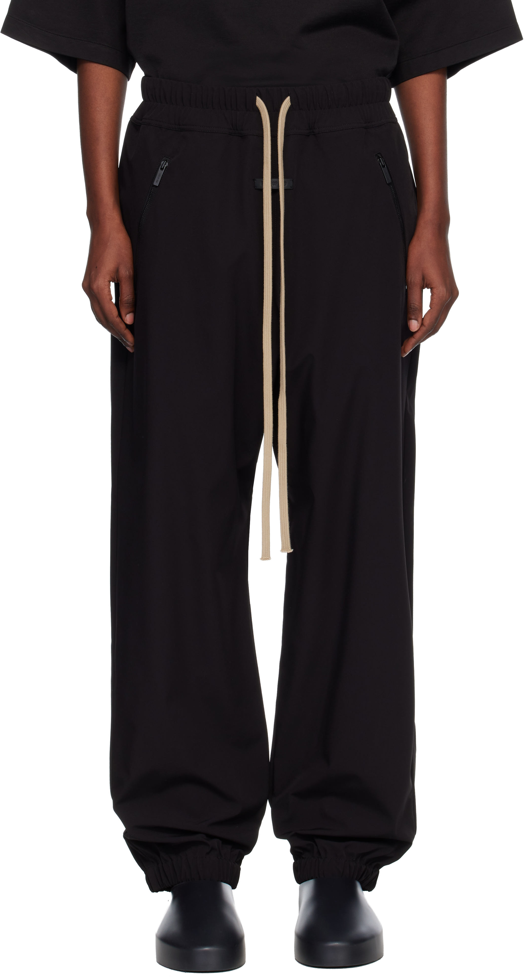 Fear of God Black Nylon Track Pants