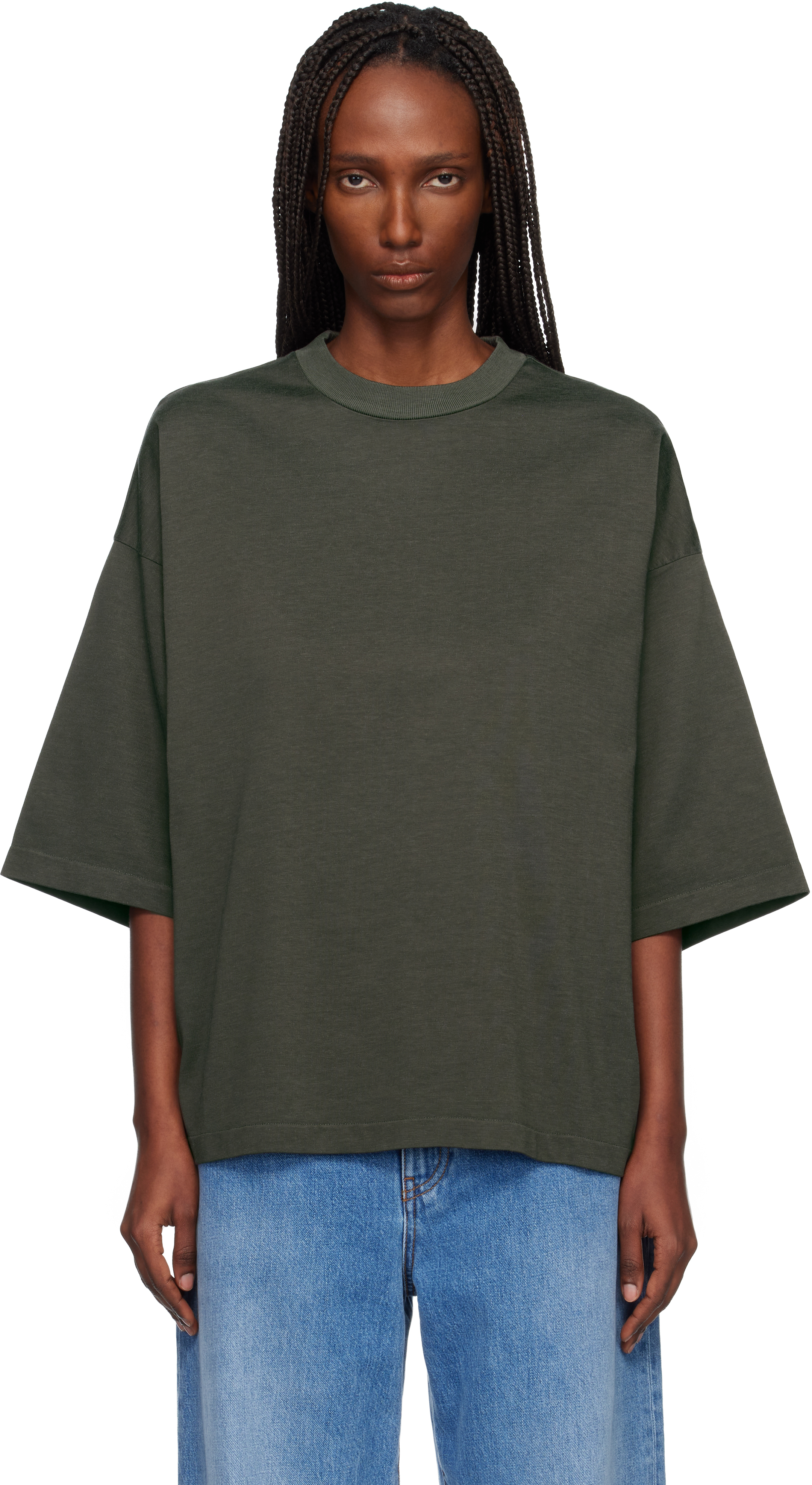 Fear Of God Khaki Relaxed S/s T-shirt In Green