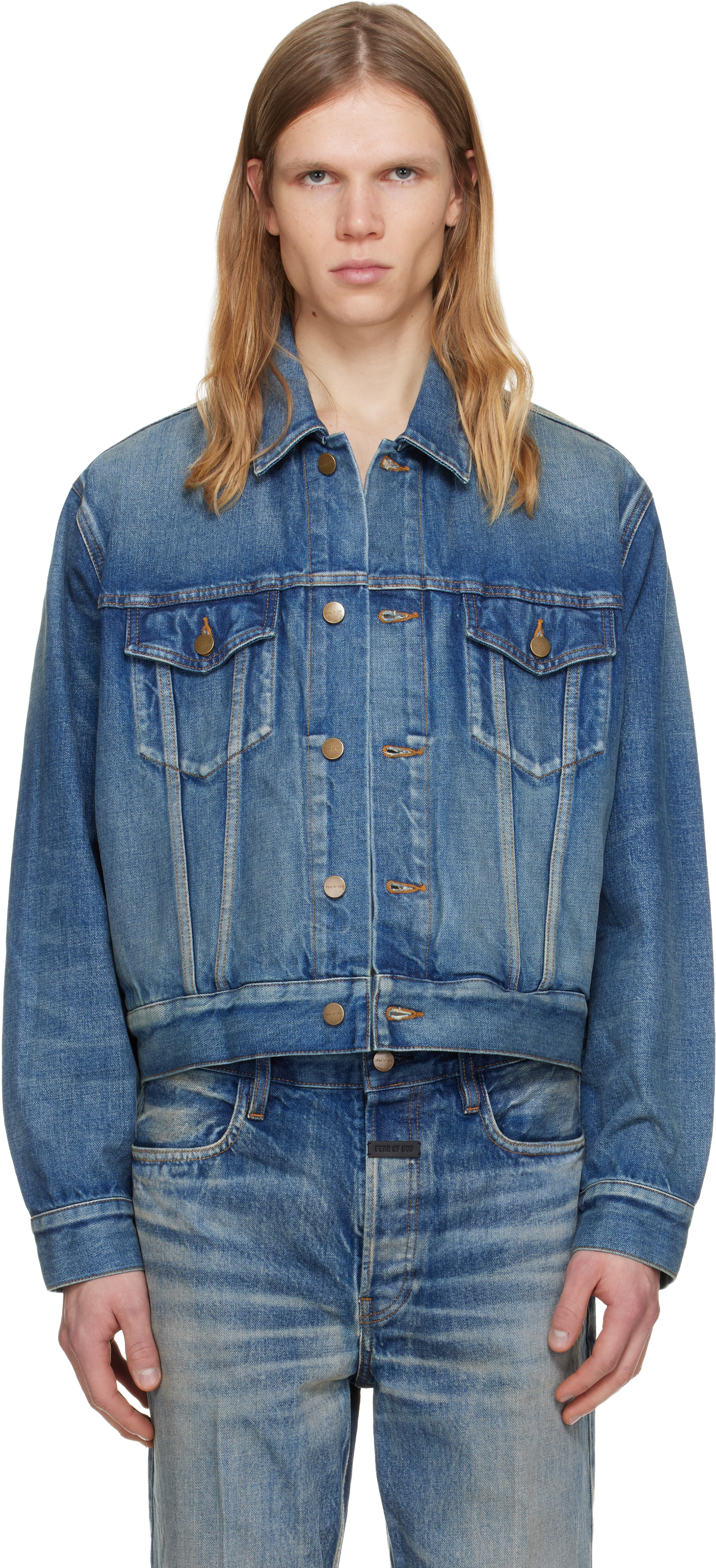 Fear of God Essentials デニム トラッカージャケット XS FOG ESSENTIALS デニムトラッカージャケット ESSSENTIALS Denim