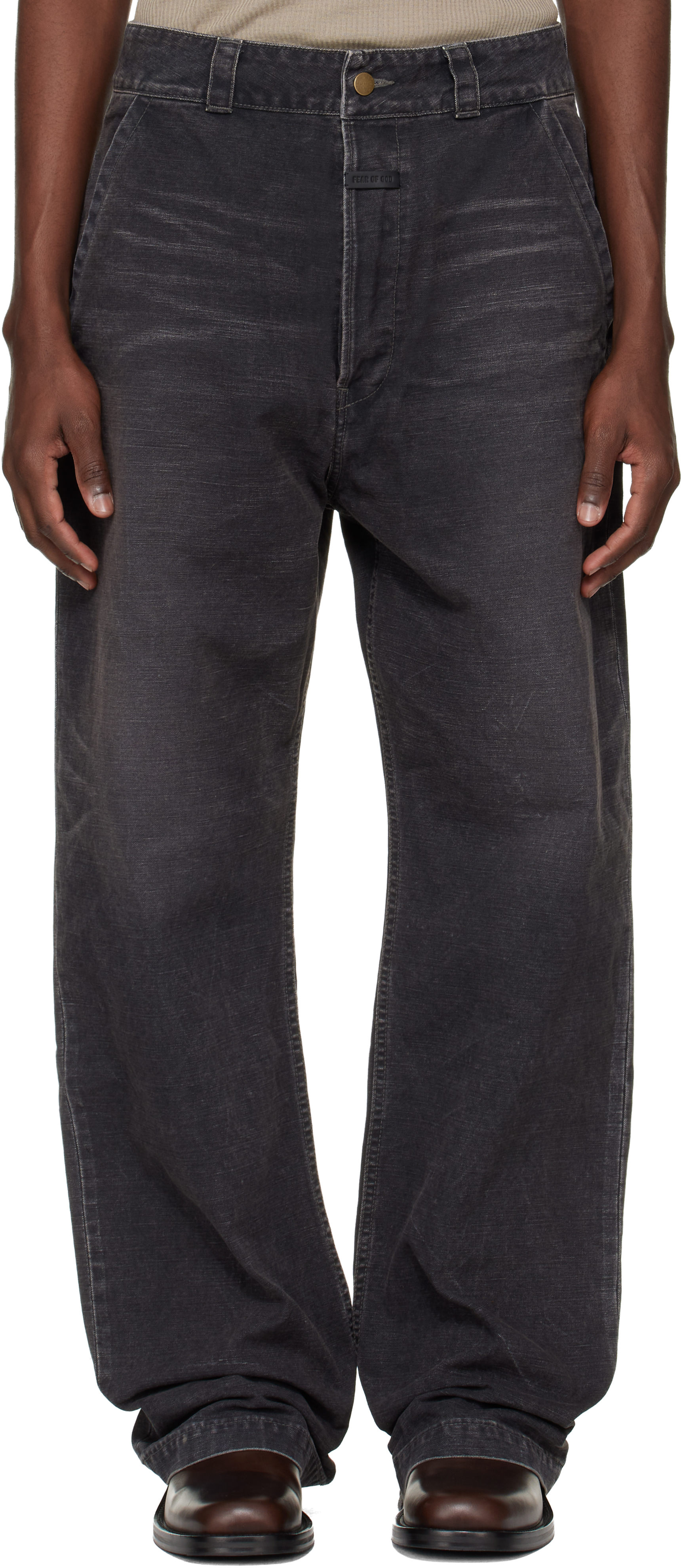 Fear of God Black Canvas Utility Jeans