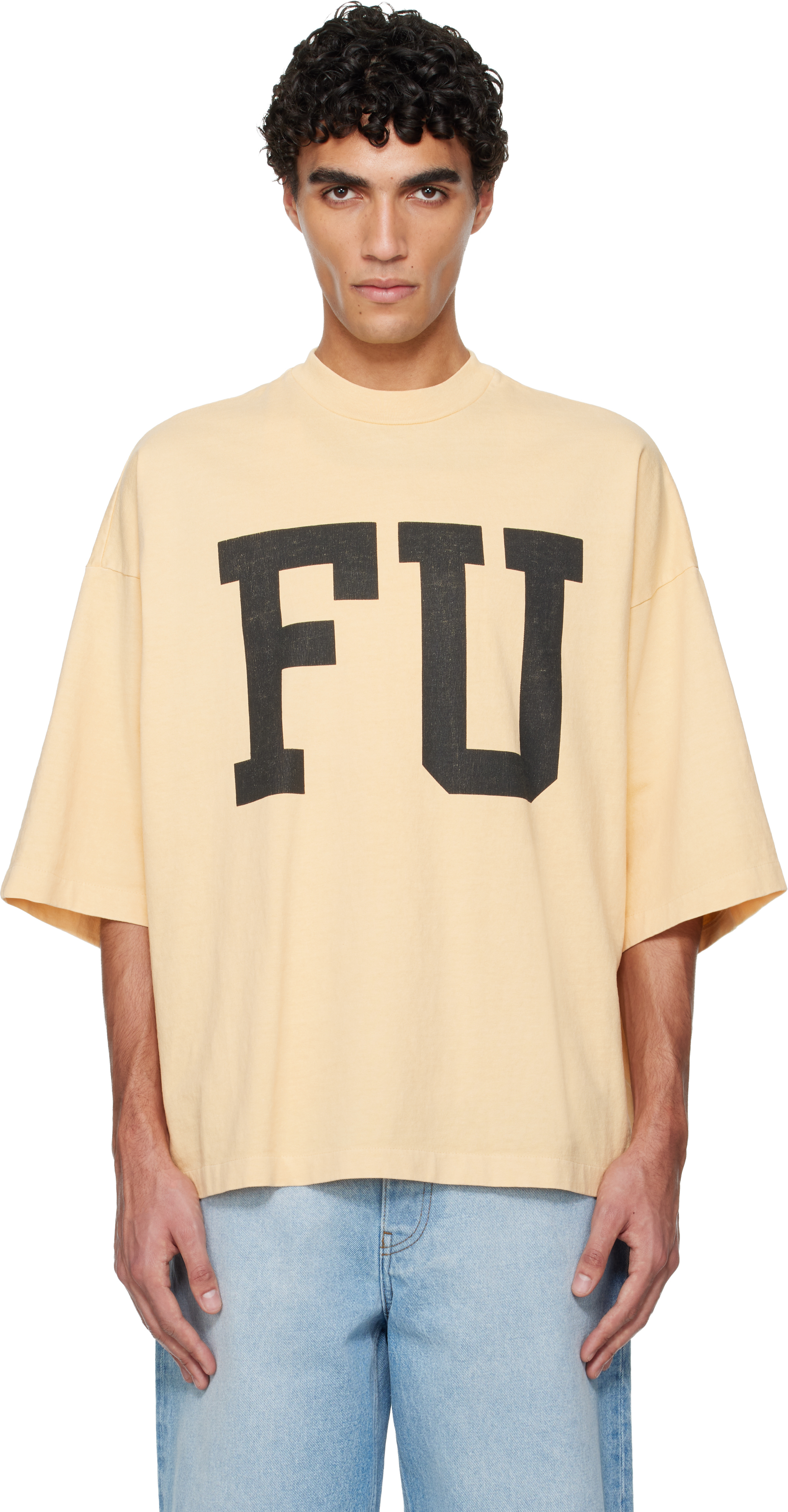 早い者勝ち　FEAR OF GOD future tシャツ FEAR OF GOD＜フィア オブ ゴッド＞ ヴィンテージ加工ロゴ入りTシャツ