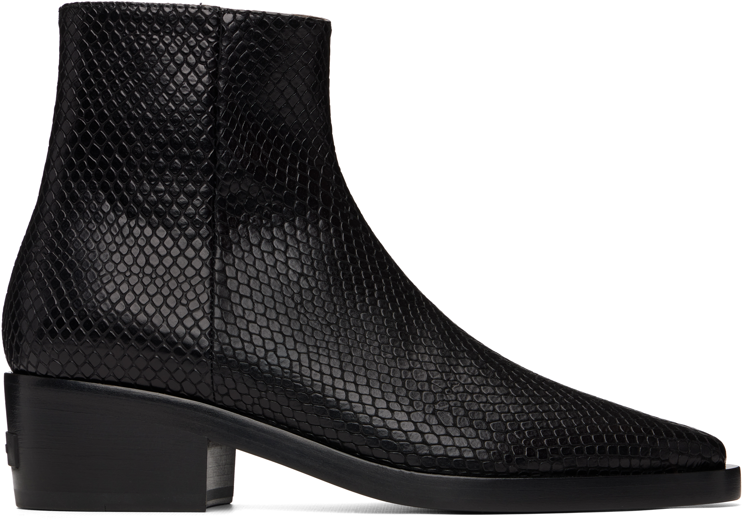 Fear Of God Black Snakeskin-embossed Santa Fe Boot