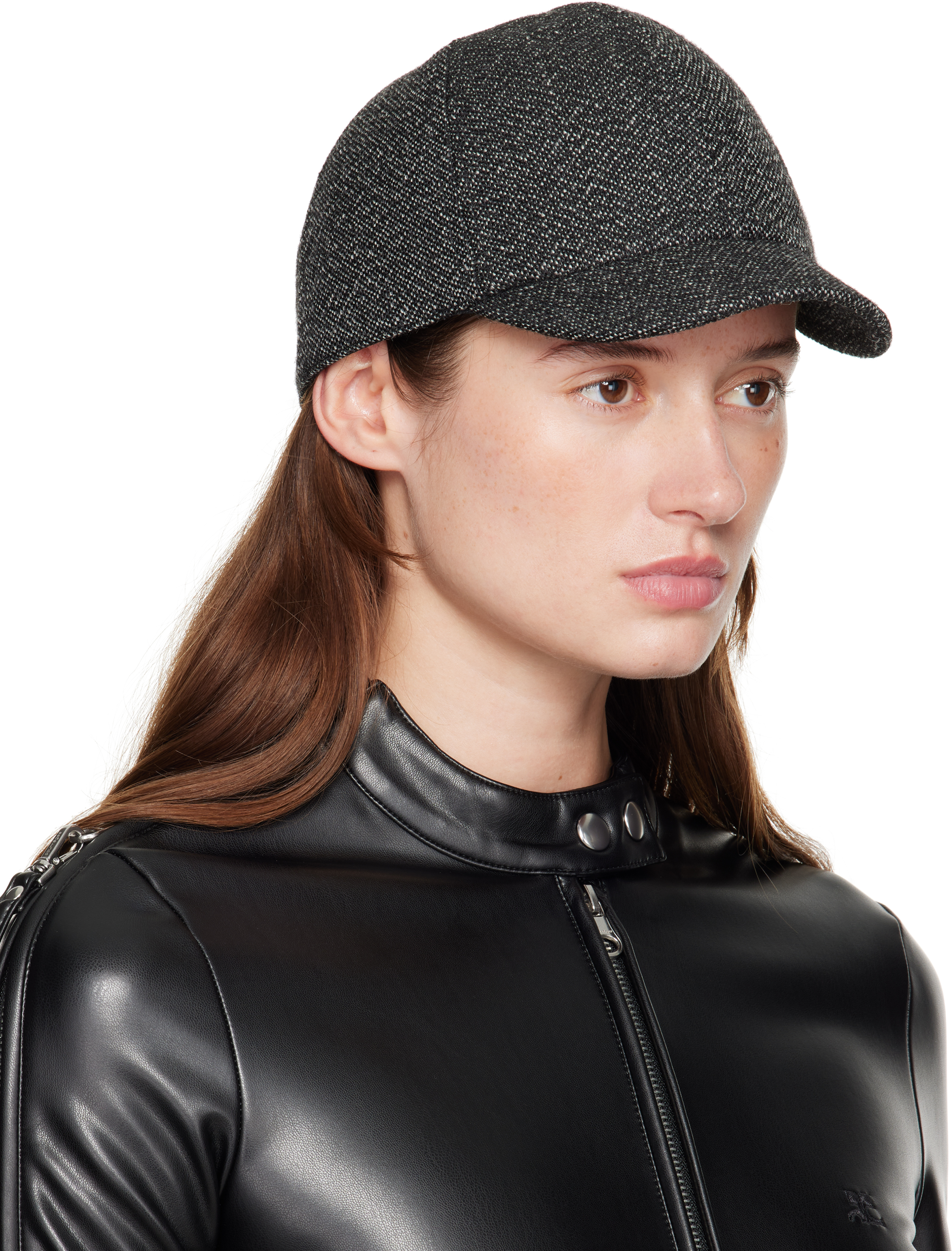 Courrèges Gray Caviar Wool Cap