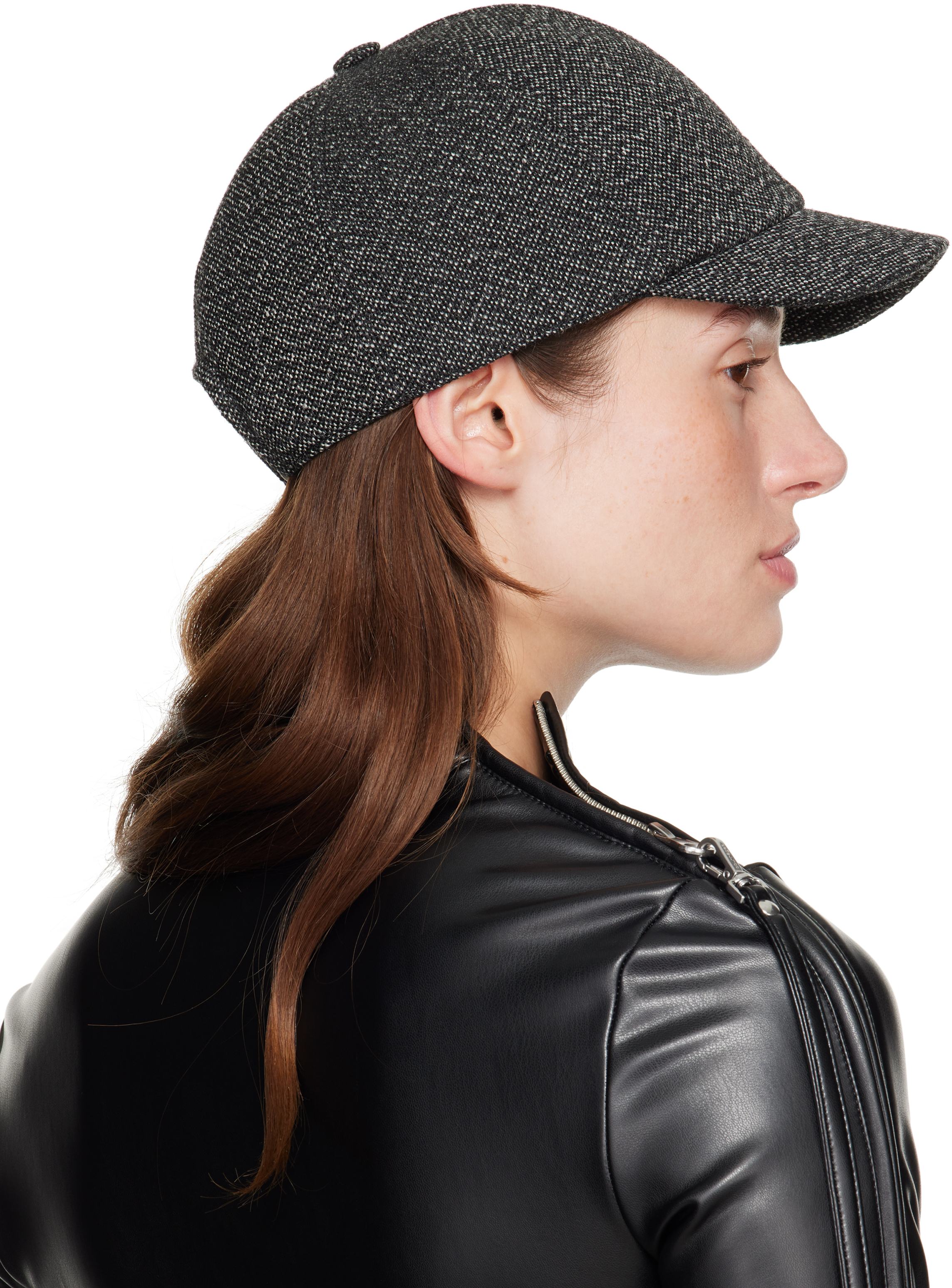 Courrèges Gray Caviar Wool Cap
