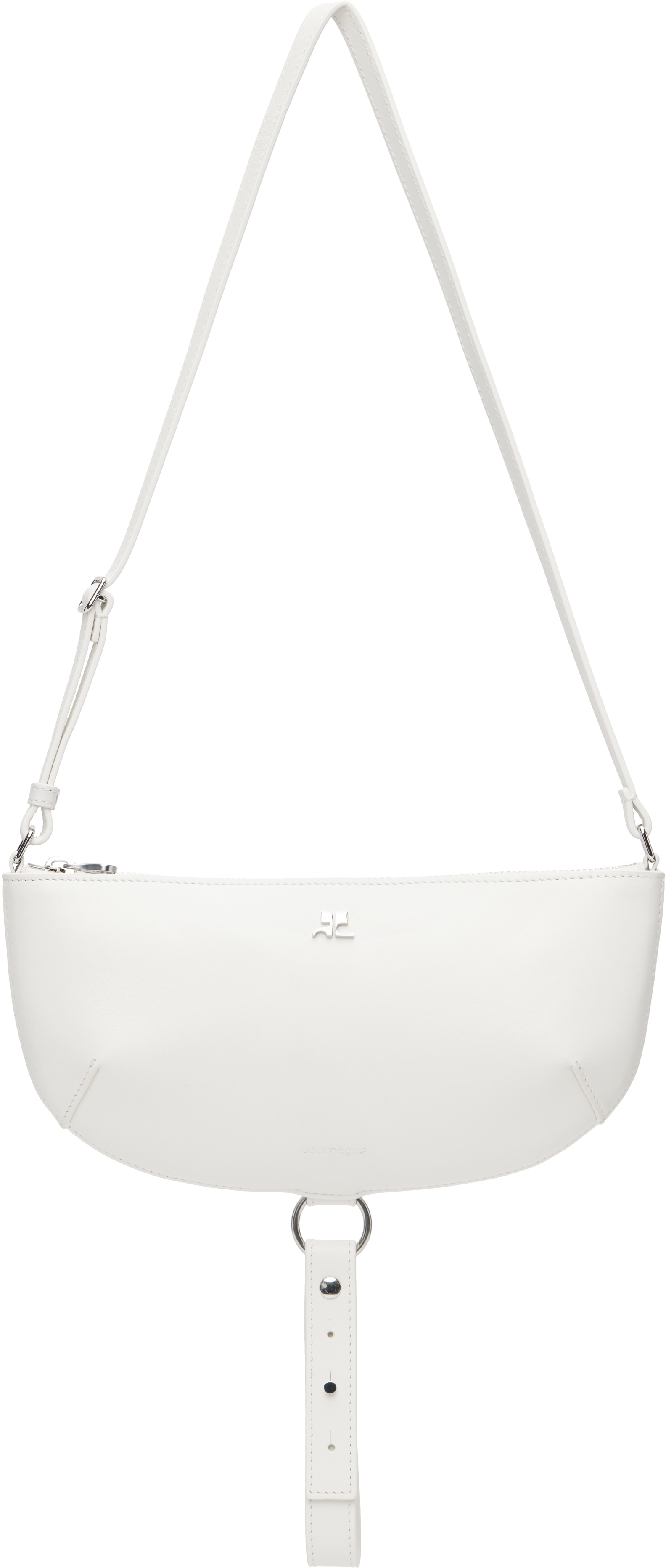 Courrèges White Holy Eclipse Leather Bag