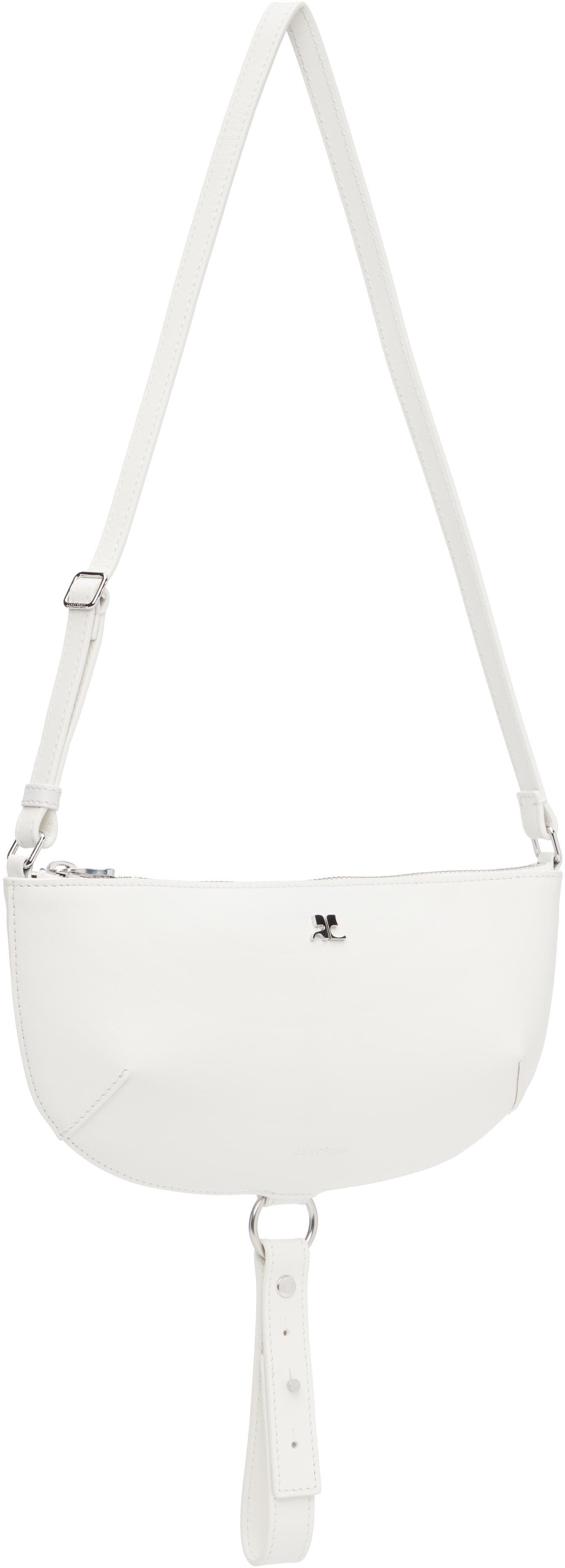 Courrèges White Holy Eclipse Leather Bag