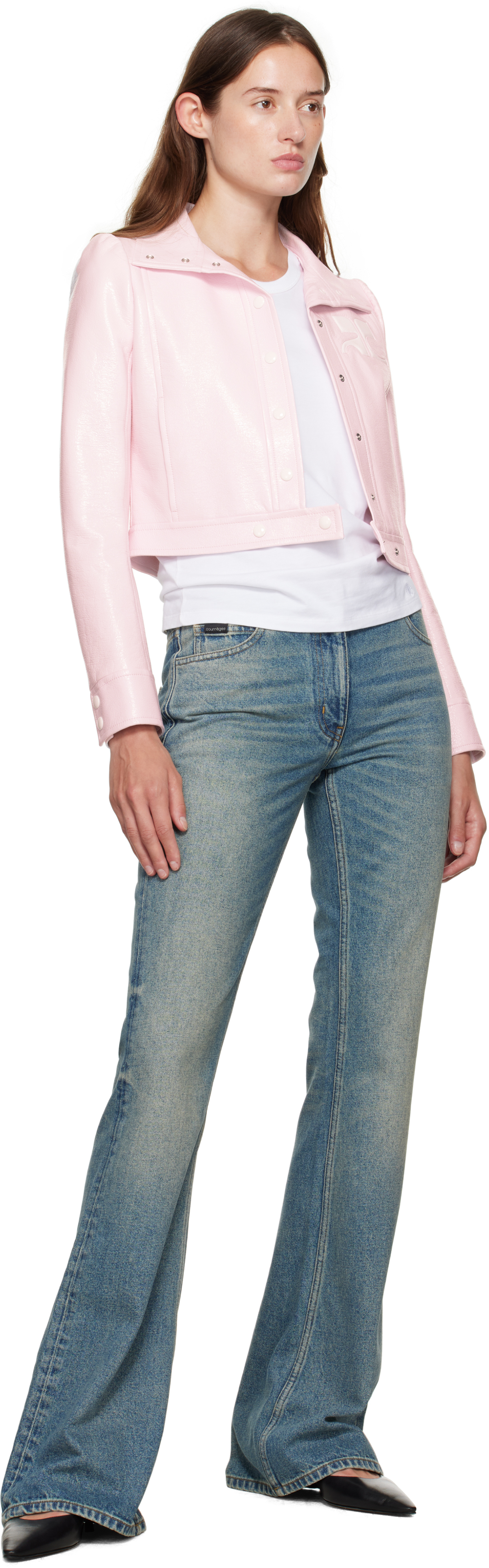 Courrèges Pink Reedition Vinyl Jacket In Pink