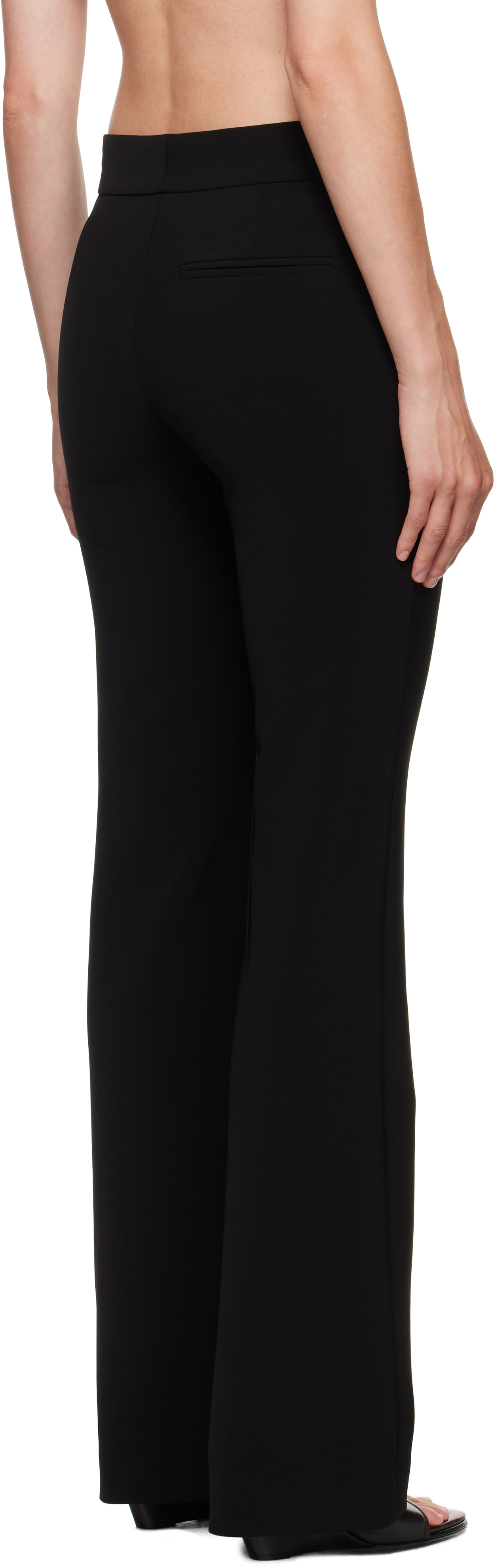 Courrèges Black Heritage Fluid Bootcut Trousers In Black
