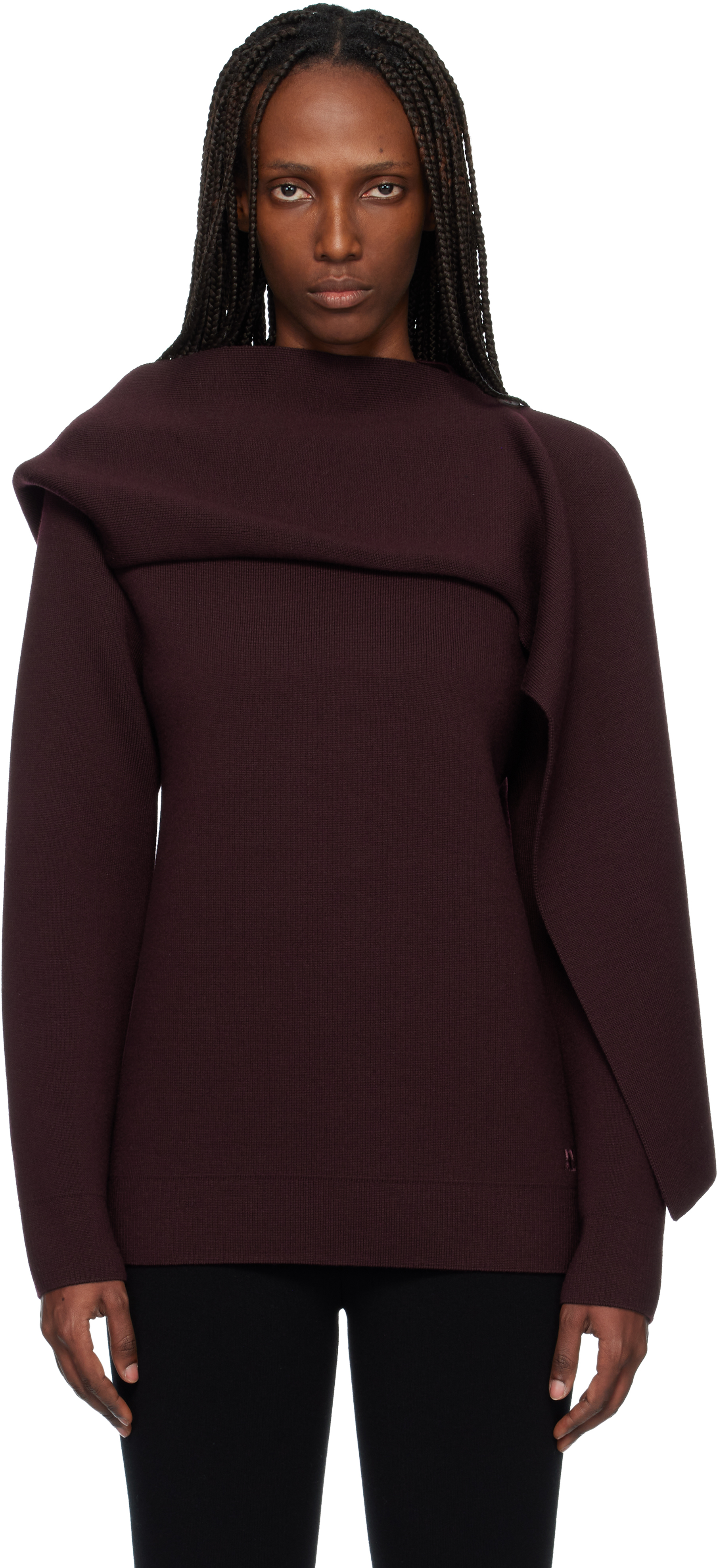 courreges-burgundy-scarf-