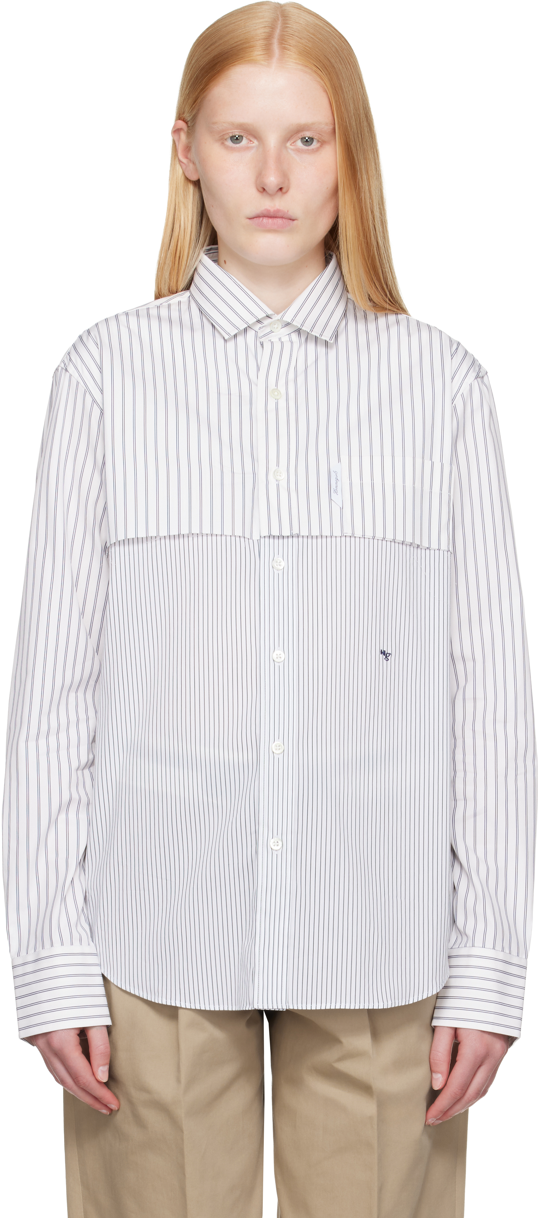 White Long Sleeve Layered Shirt